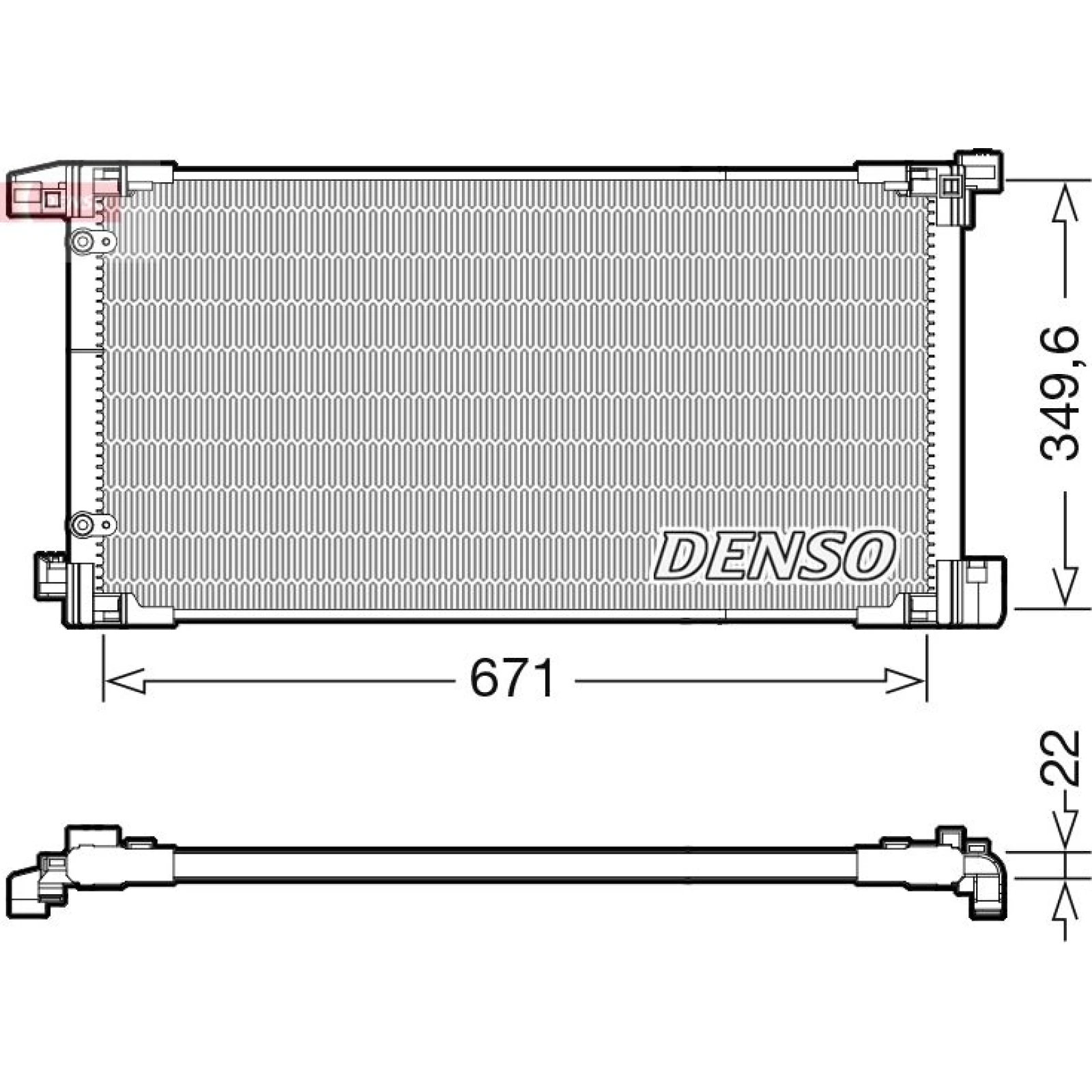 DENSO Kondensator, Klimaanlage DCN50114