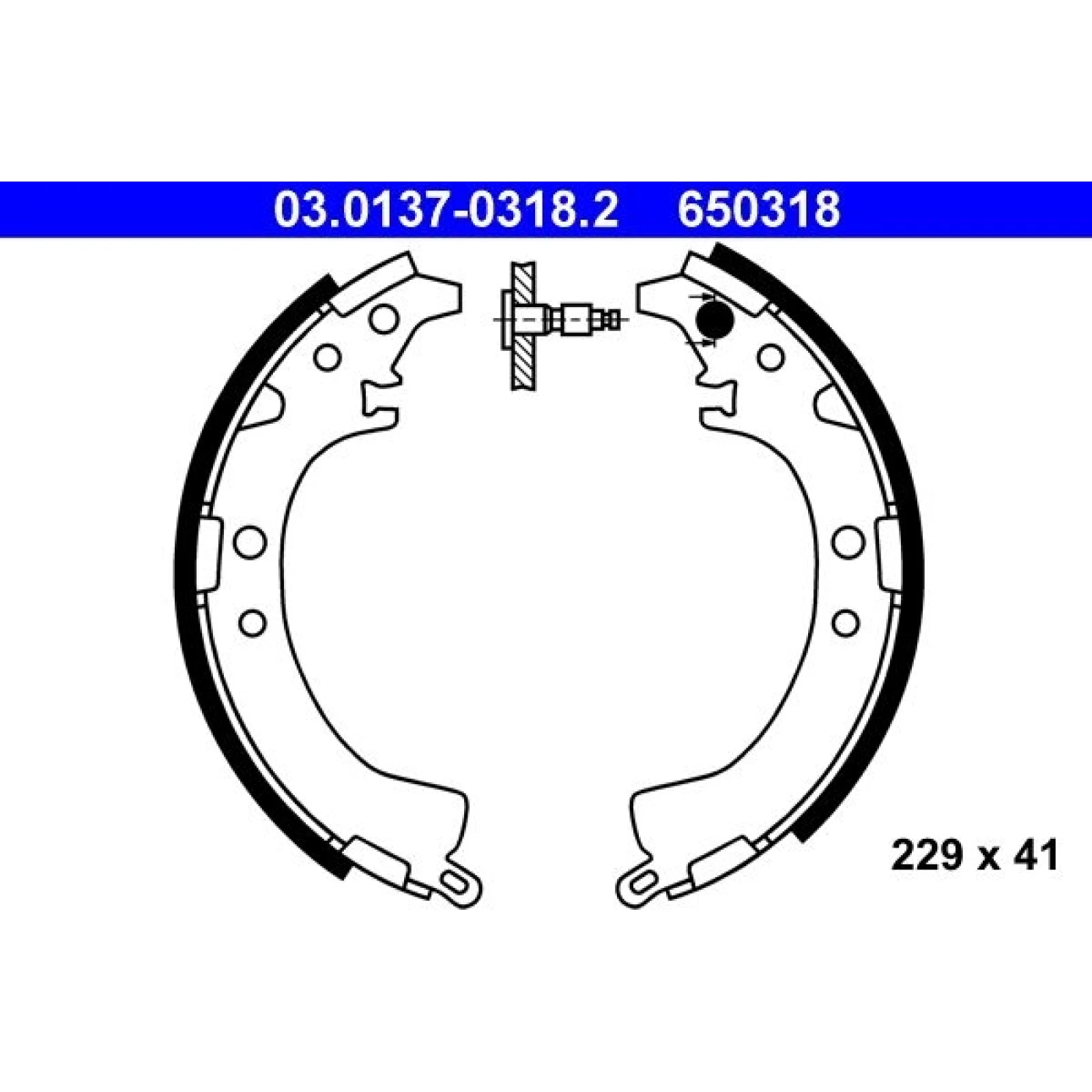 ATE Bremsbacken 03.0137-0318.2