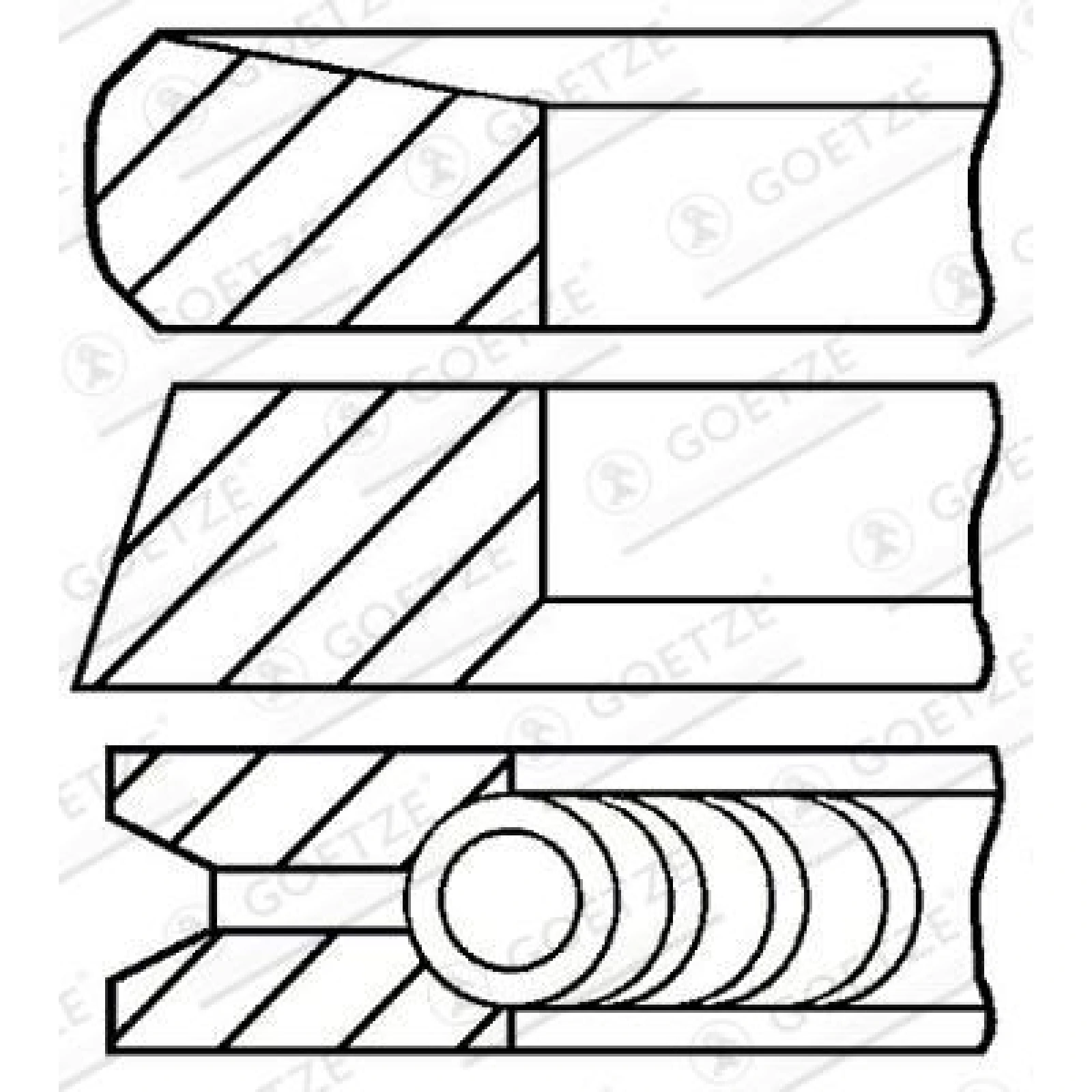 GOETZE ENGINE Kolbenring 08-127400-00