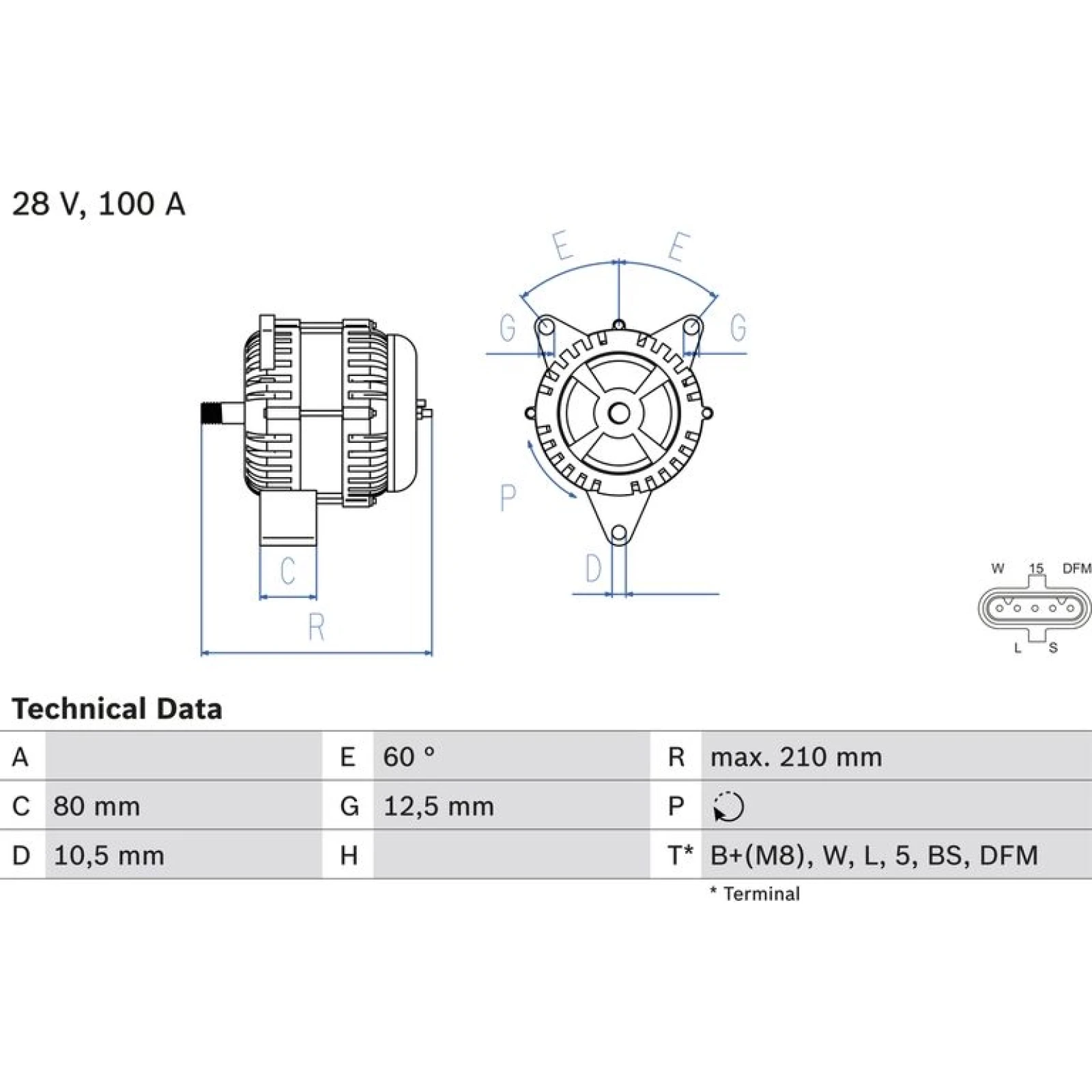 Lichtmaschine 0 986 048 110