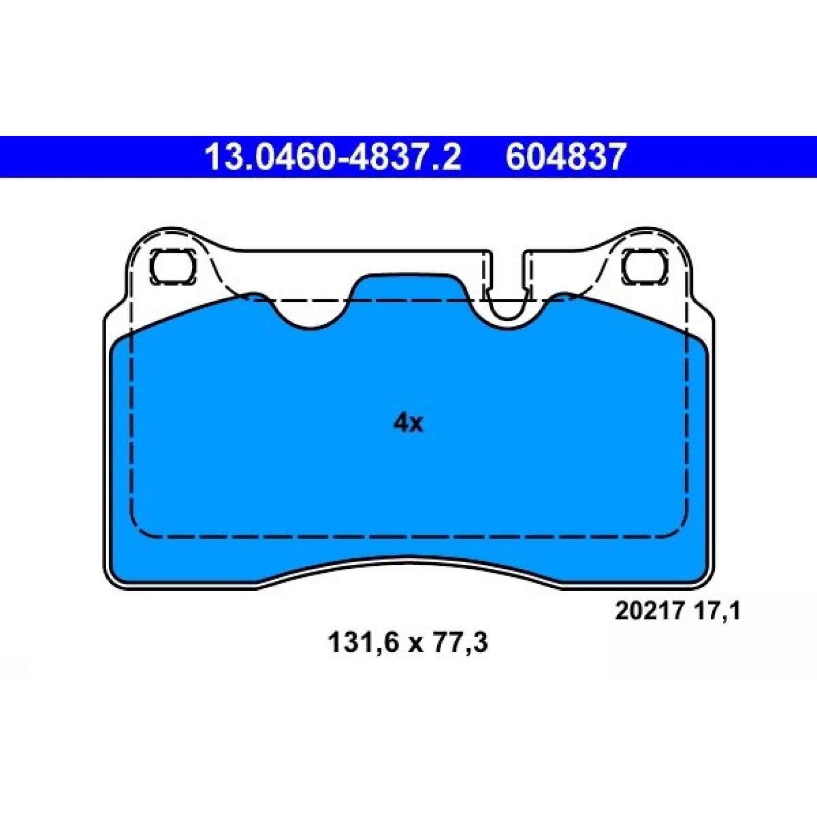 Bremsbelagsatz Land Rover P. Range Rover 2.7-3.6D/4.2-4.4 4X4 05-13 13.0460-4837.2
