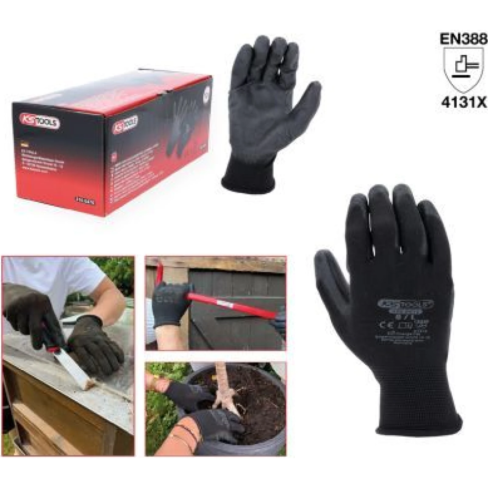 Mikro-Feinstrickhandschuhe,schwarz 310.0470