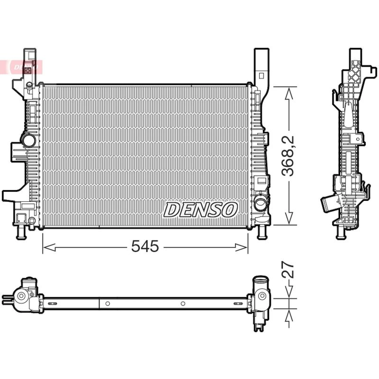 DENSO Kühler, Motorkühlung DRM10122