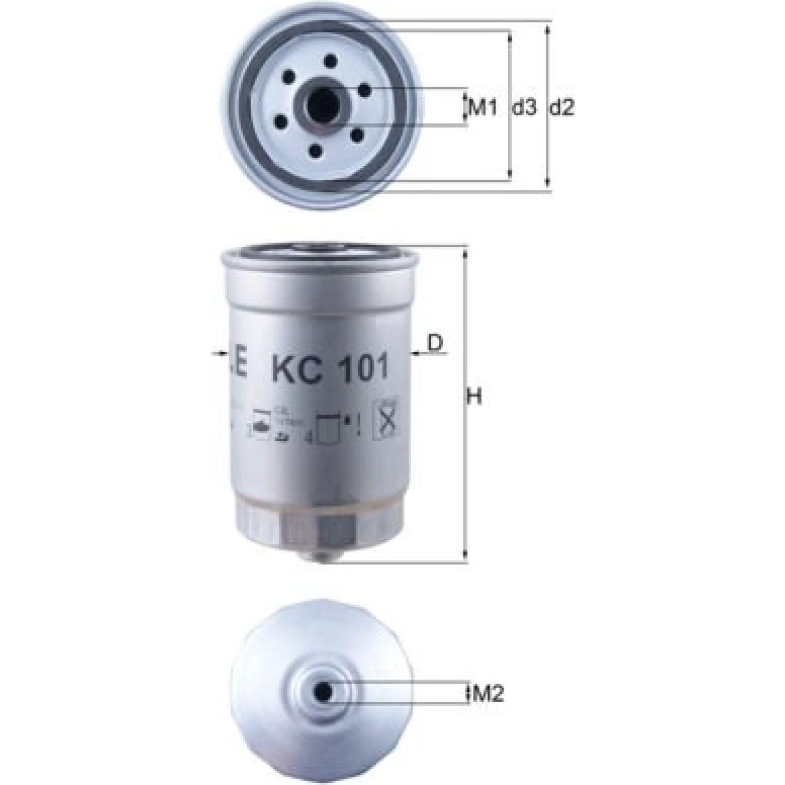 MAHLE Kraftstofffilter KC 101