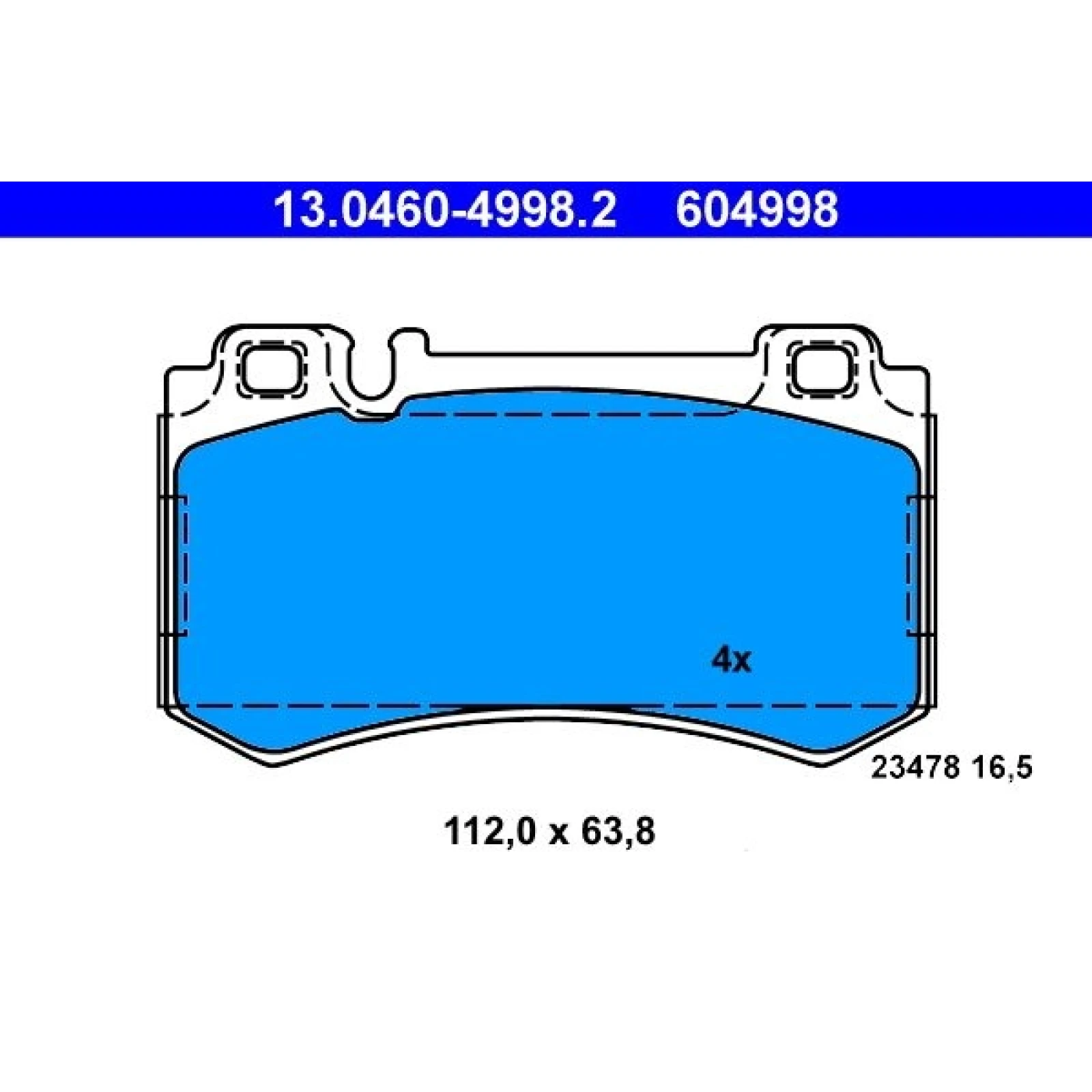 Bremsbelagsatz Db P. C209/W211/W220/R230 02-12 13.0460-4998.2