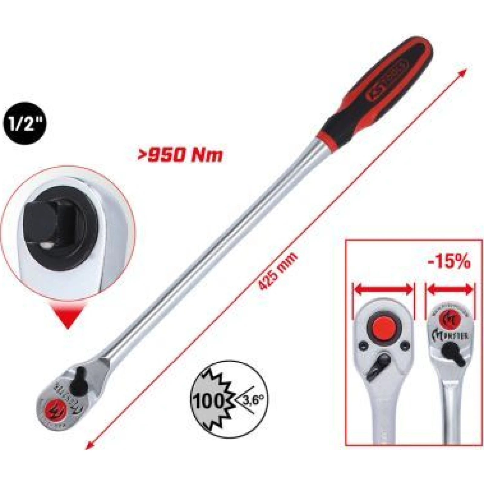 KS TOOLS Umschaltknarre 935.1295