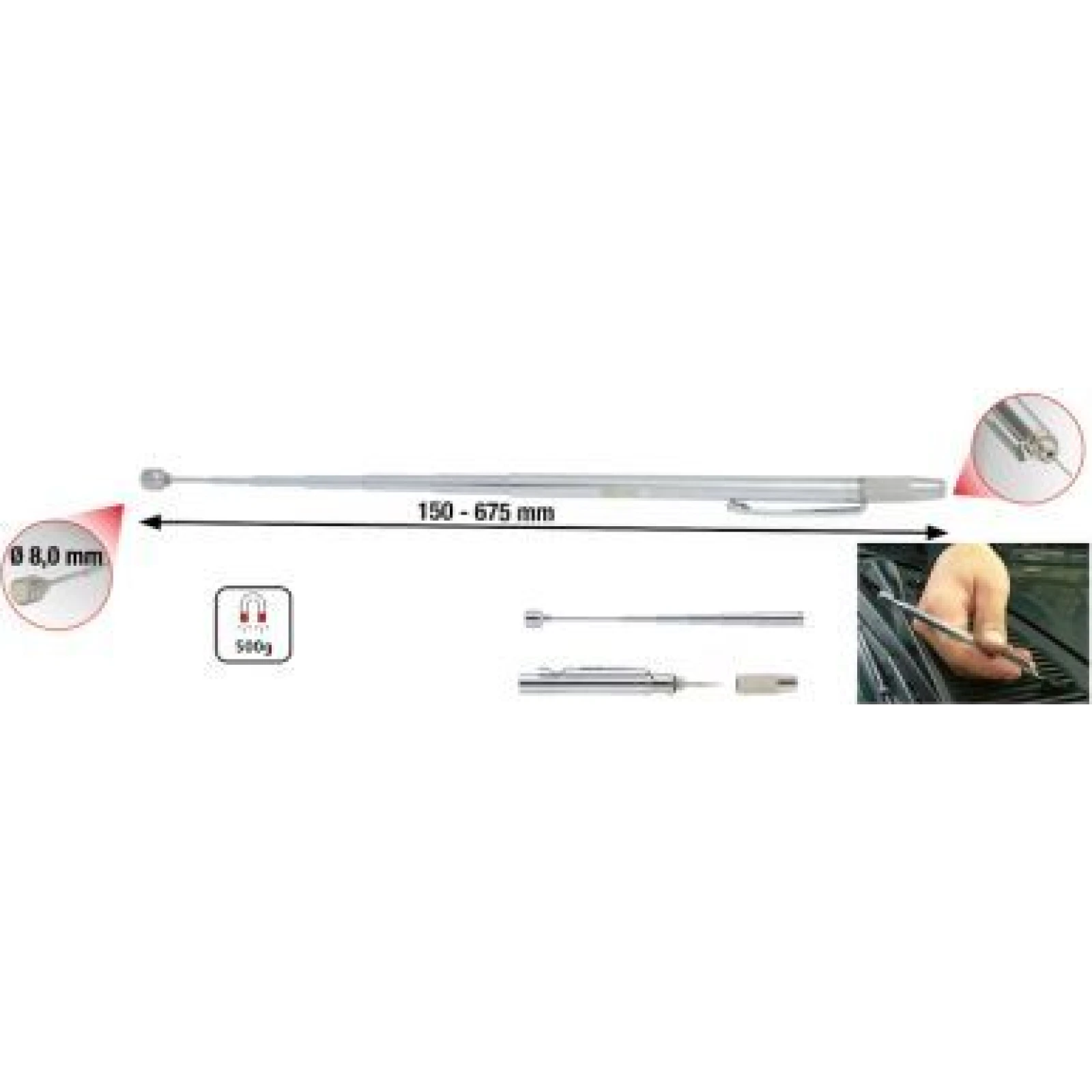 2 in 1 Teleskop-Magnethalter,150-6 550.1001