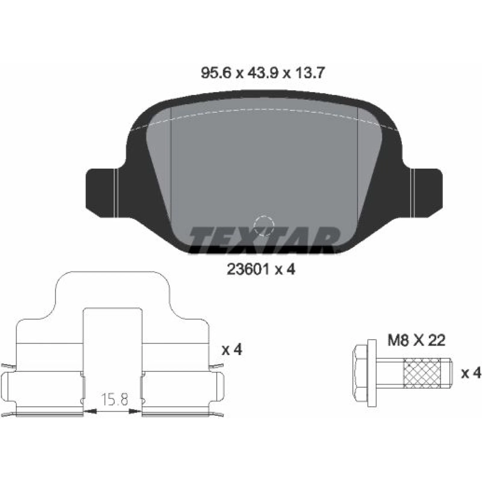 Bremsbelagsatz Fiat T. Panda 4X4/500 2360102