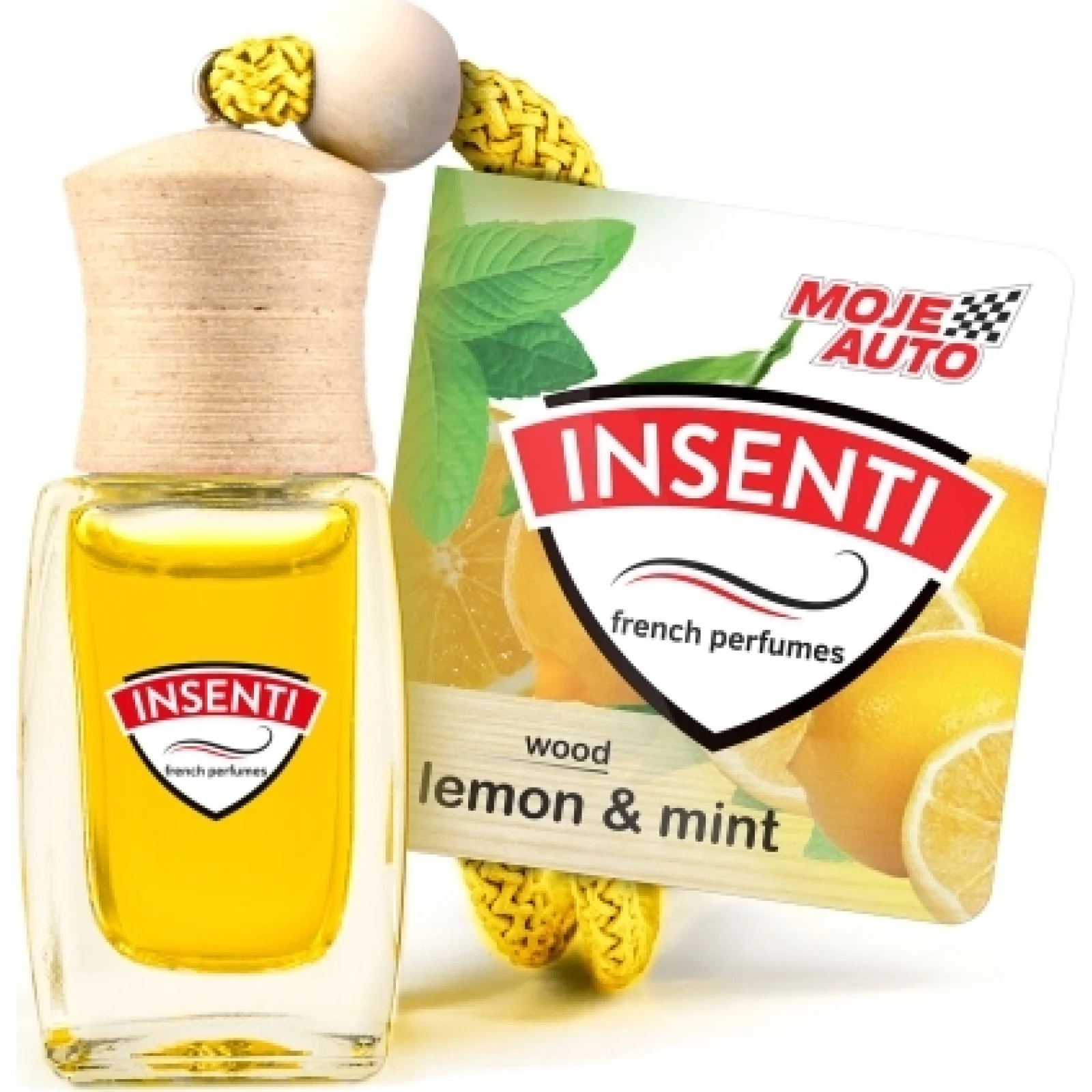 MOJE AUTO AMT15-106 Insenti Wood Lufterfrischer 8 ml – Zitrone & Minze
