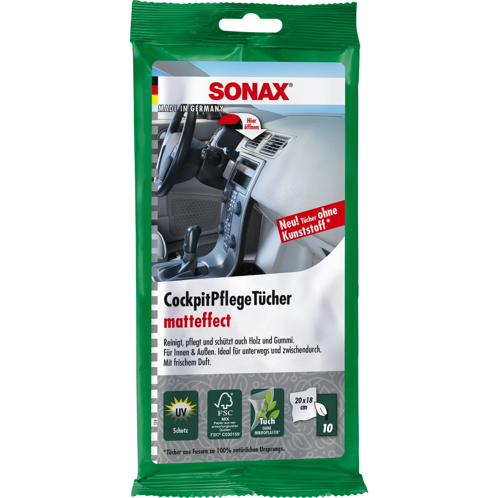 Sonax CockpitPflegeTücher matt Stk 04158000