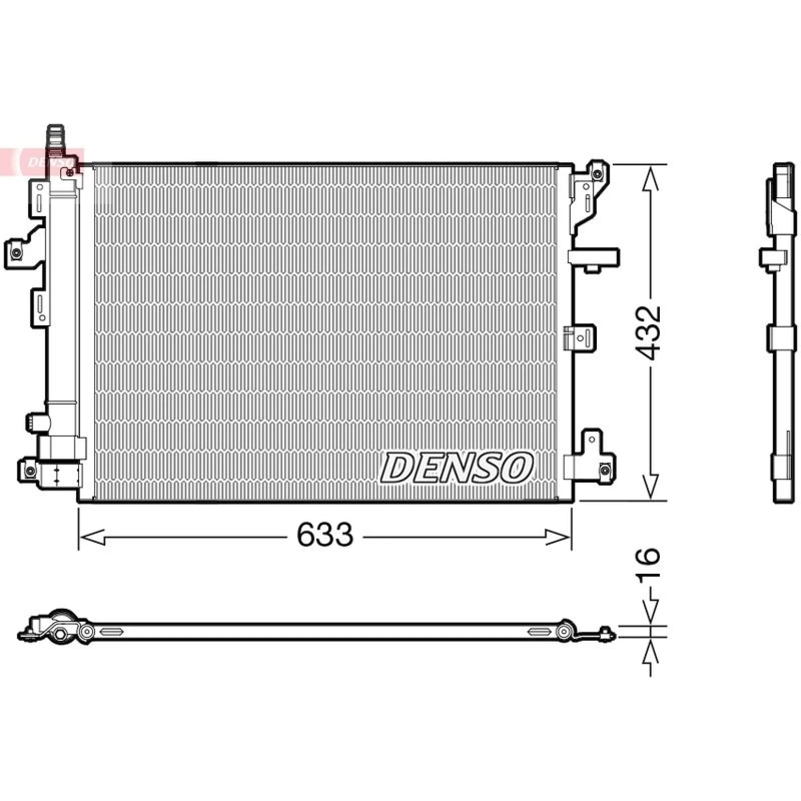 DENSO Kondensator, Klimaanlage DCN33012