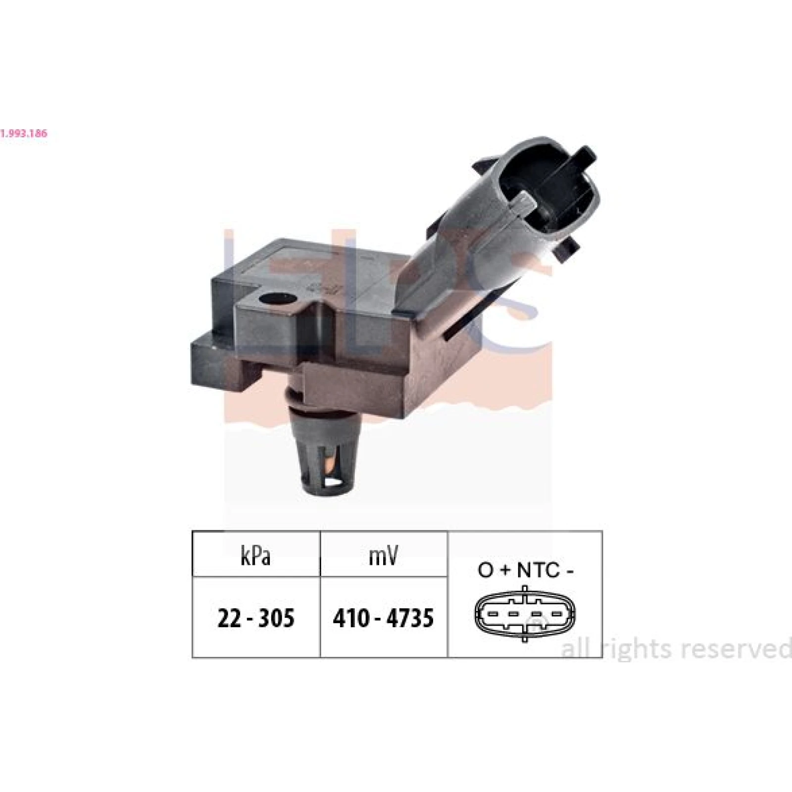 Luftdrucksensor, Saugrohrdruck 1.993.186