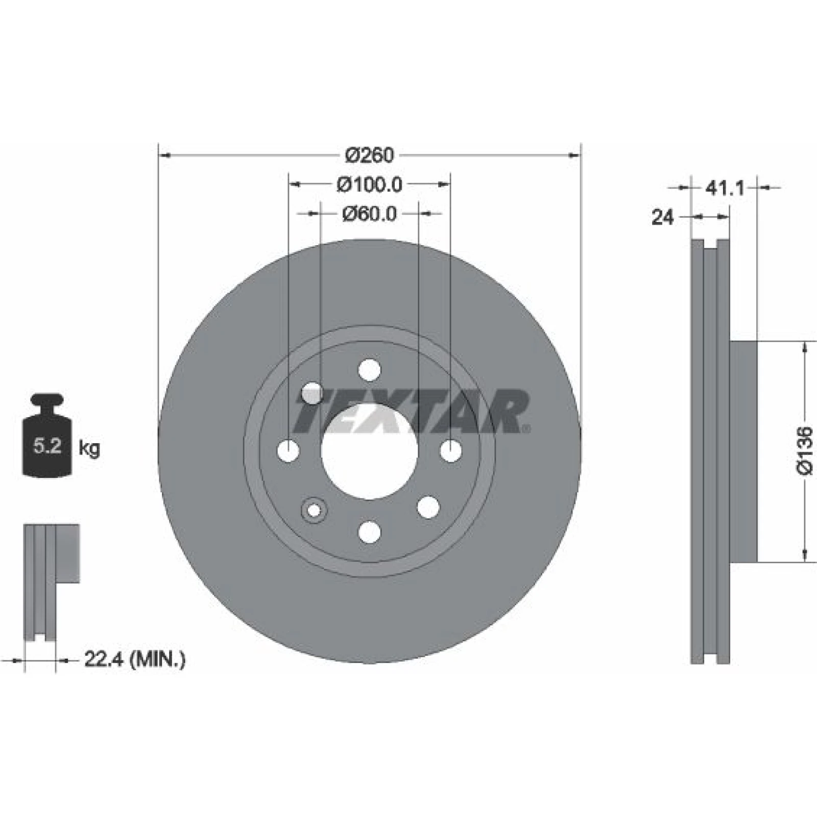 Bremsscheibe Opel P. Corsa C 92111103