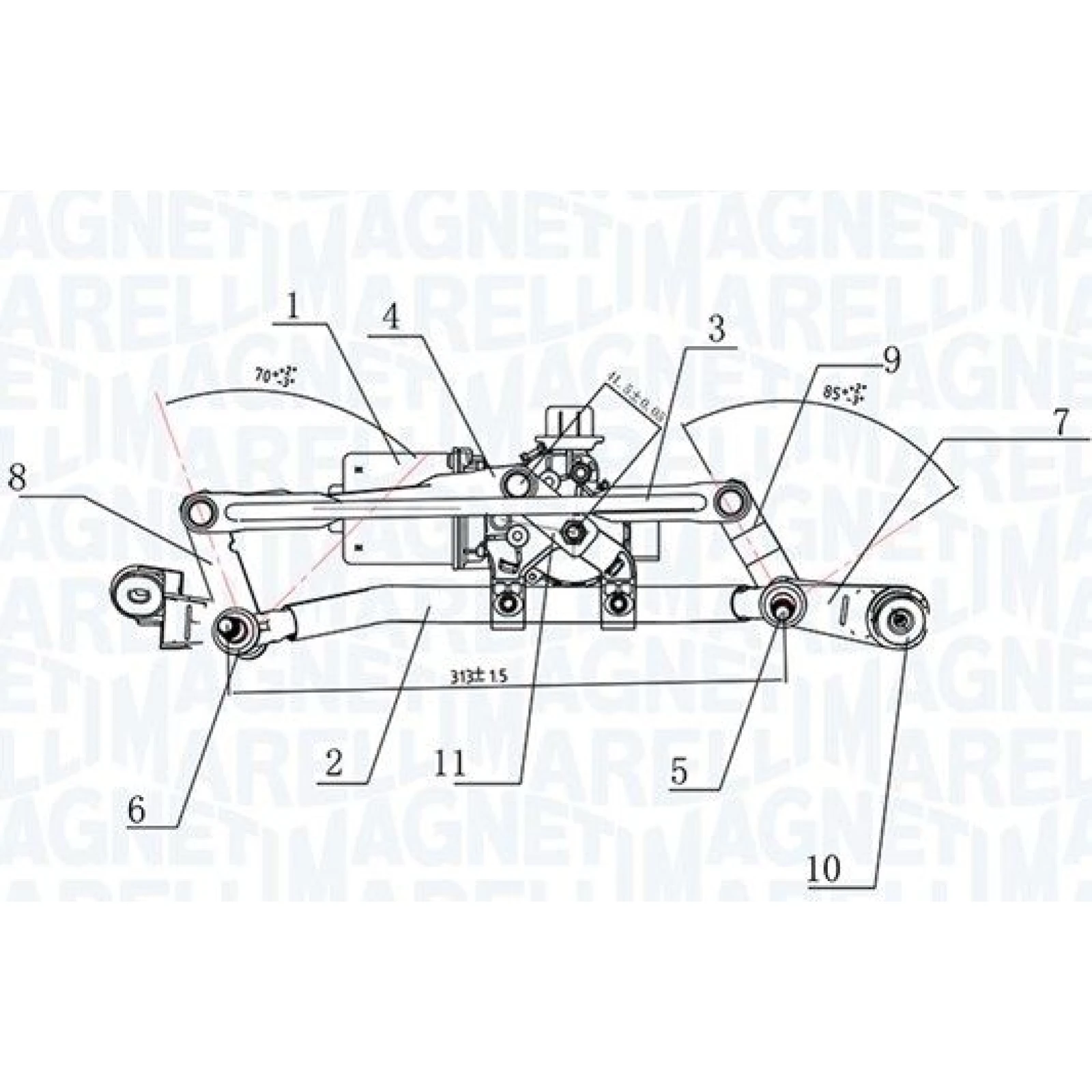 Magneti Marelli Scheibenreinigungsanlage TGE775NM