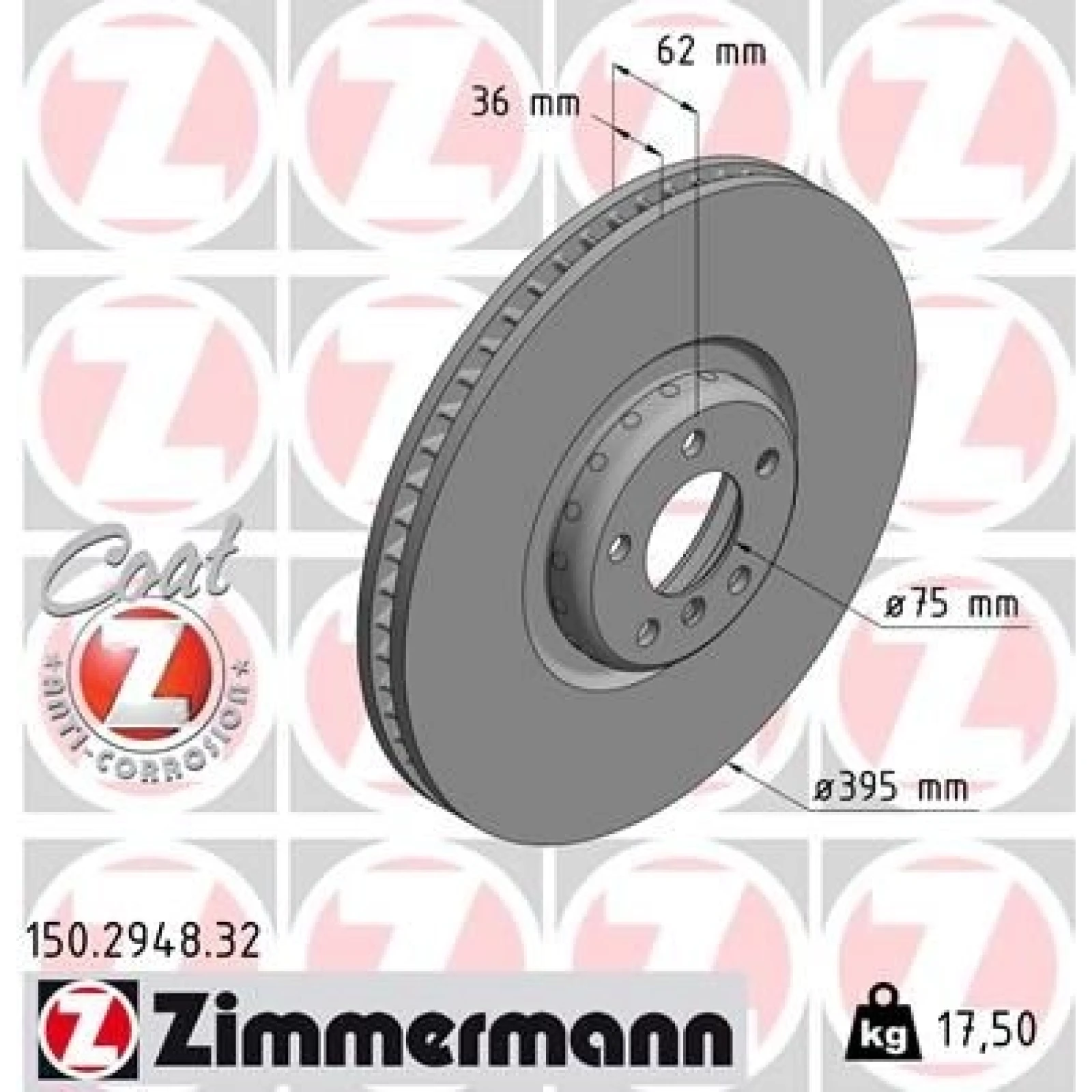 ZIMMERMANN Bremsscheibe 150.2948.32