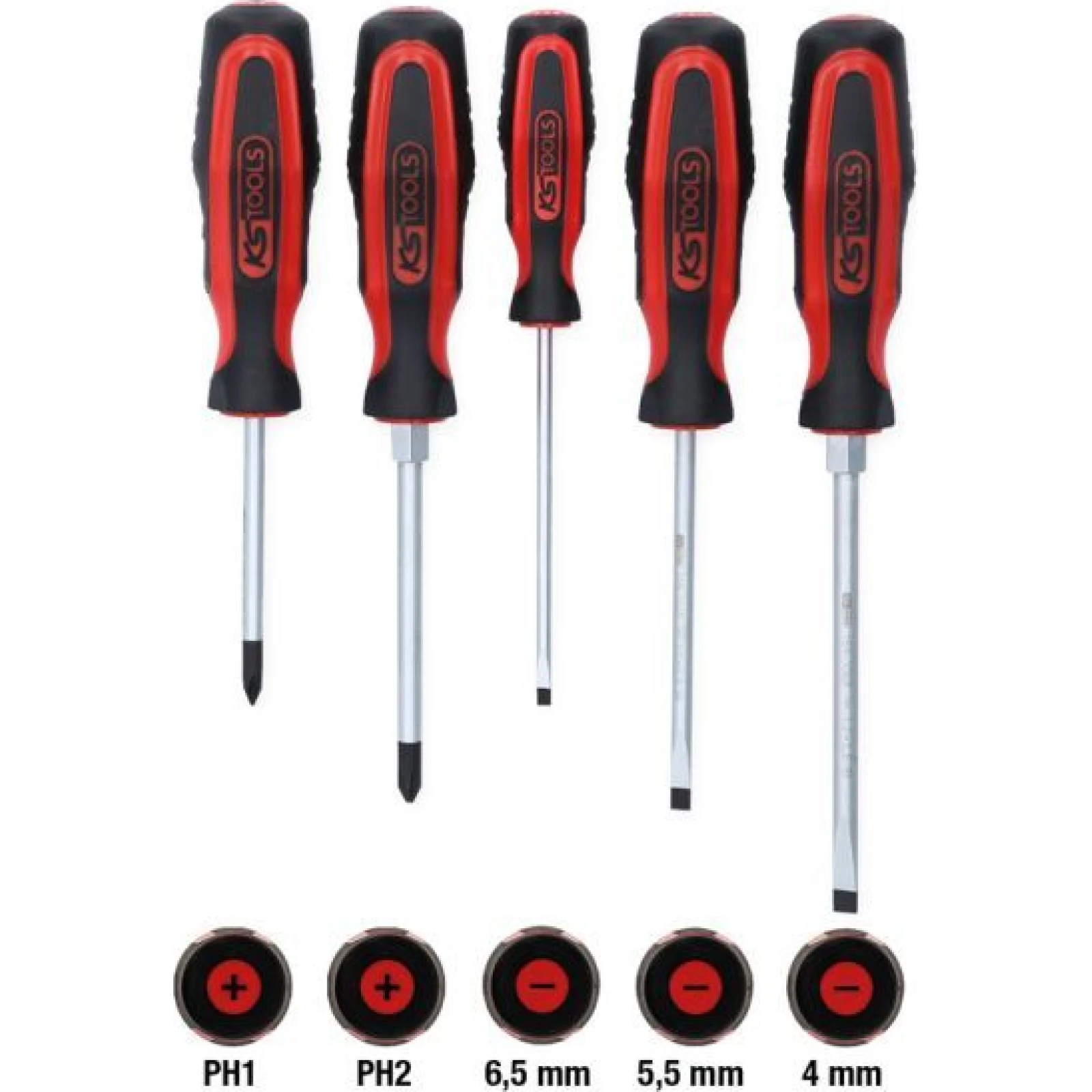 KS TOOLS ERGOTORQUEplus Schraubendreher-Set, 5-teilig 159.0005