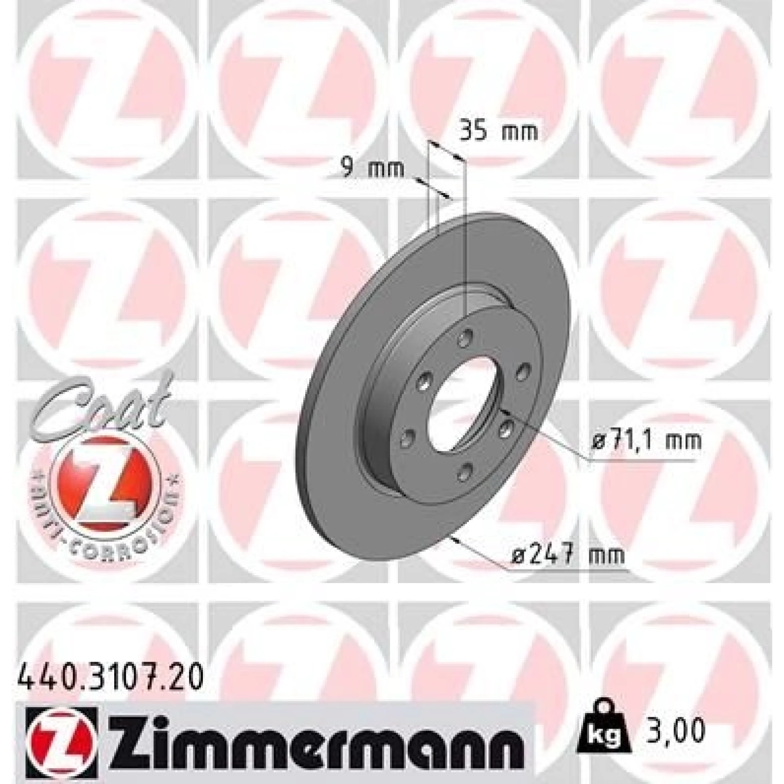 ZIMMERMANN Bremsscheibe 440.3107.20