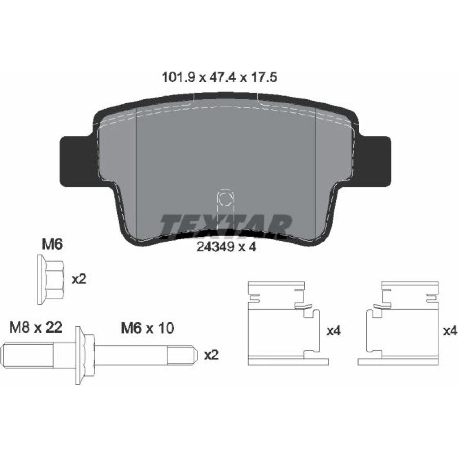 Bremsbelagsatz Opel T. Corsa D 2434903