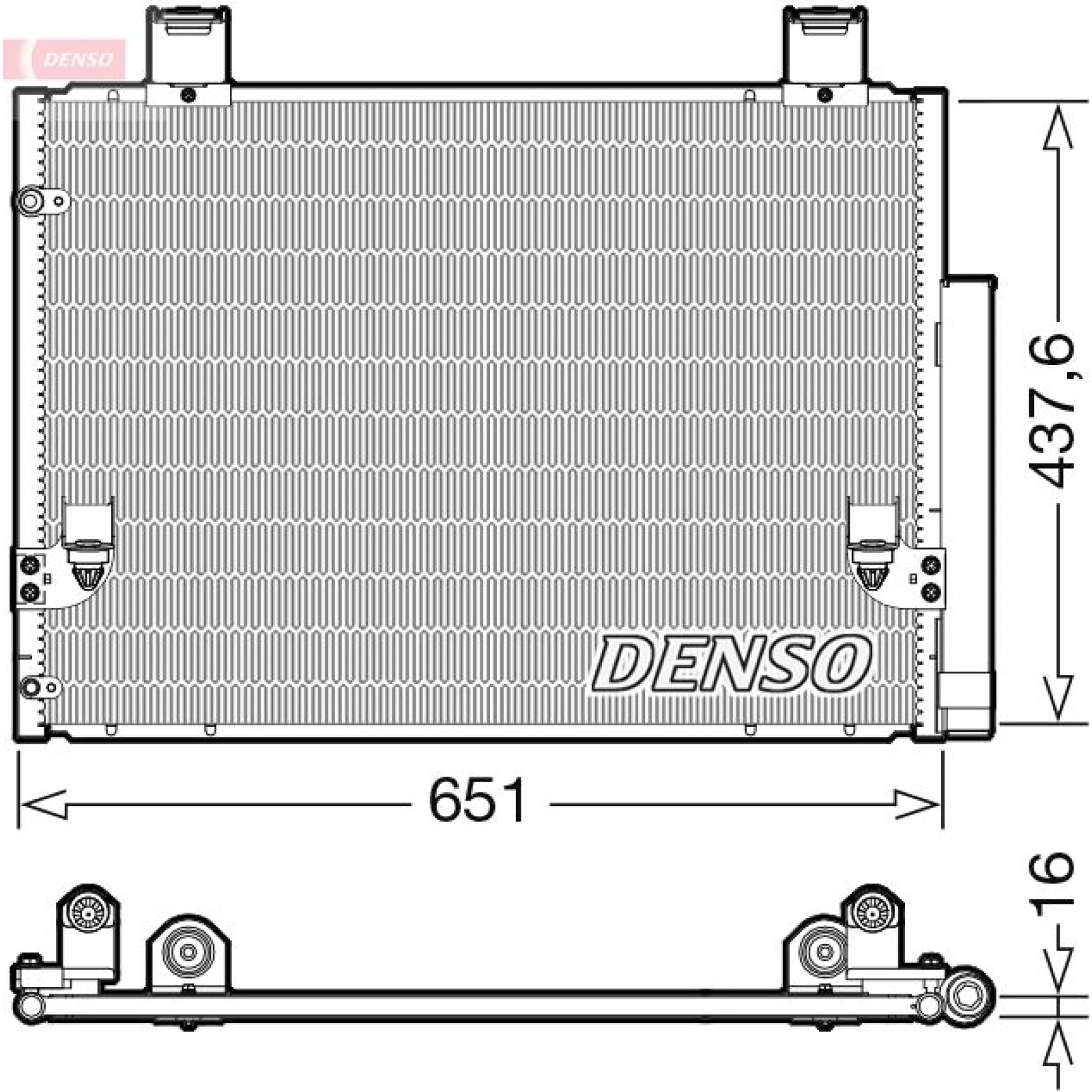 DENSO Kondensator, Klimaanlage DCN50057