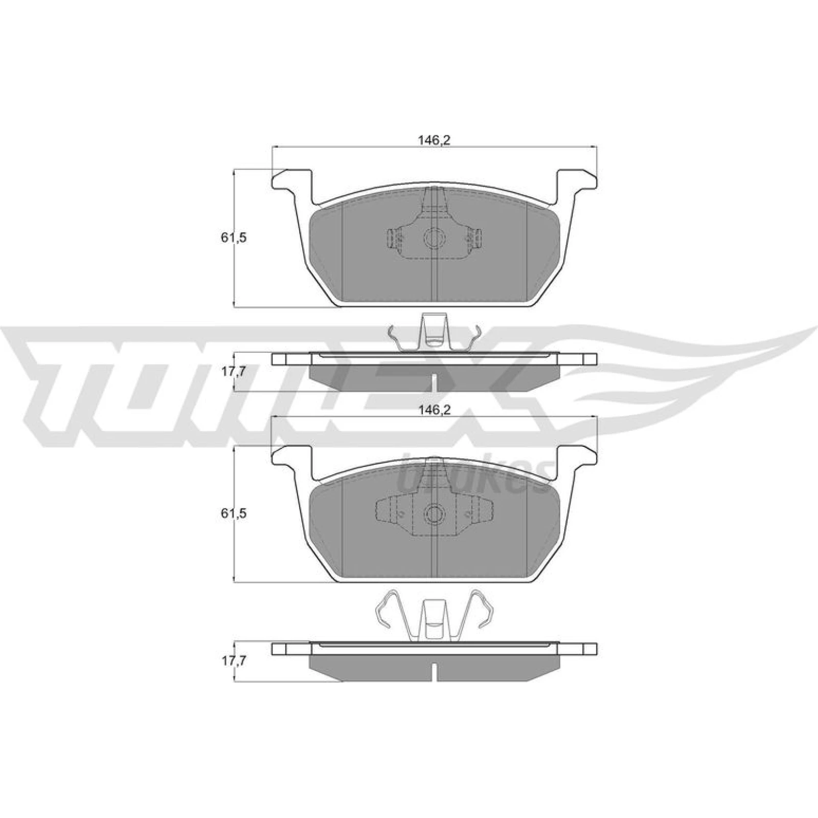 TOMEX brakes Bremsbelagsatz, Scheibenbremse TX 18-73