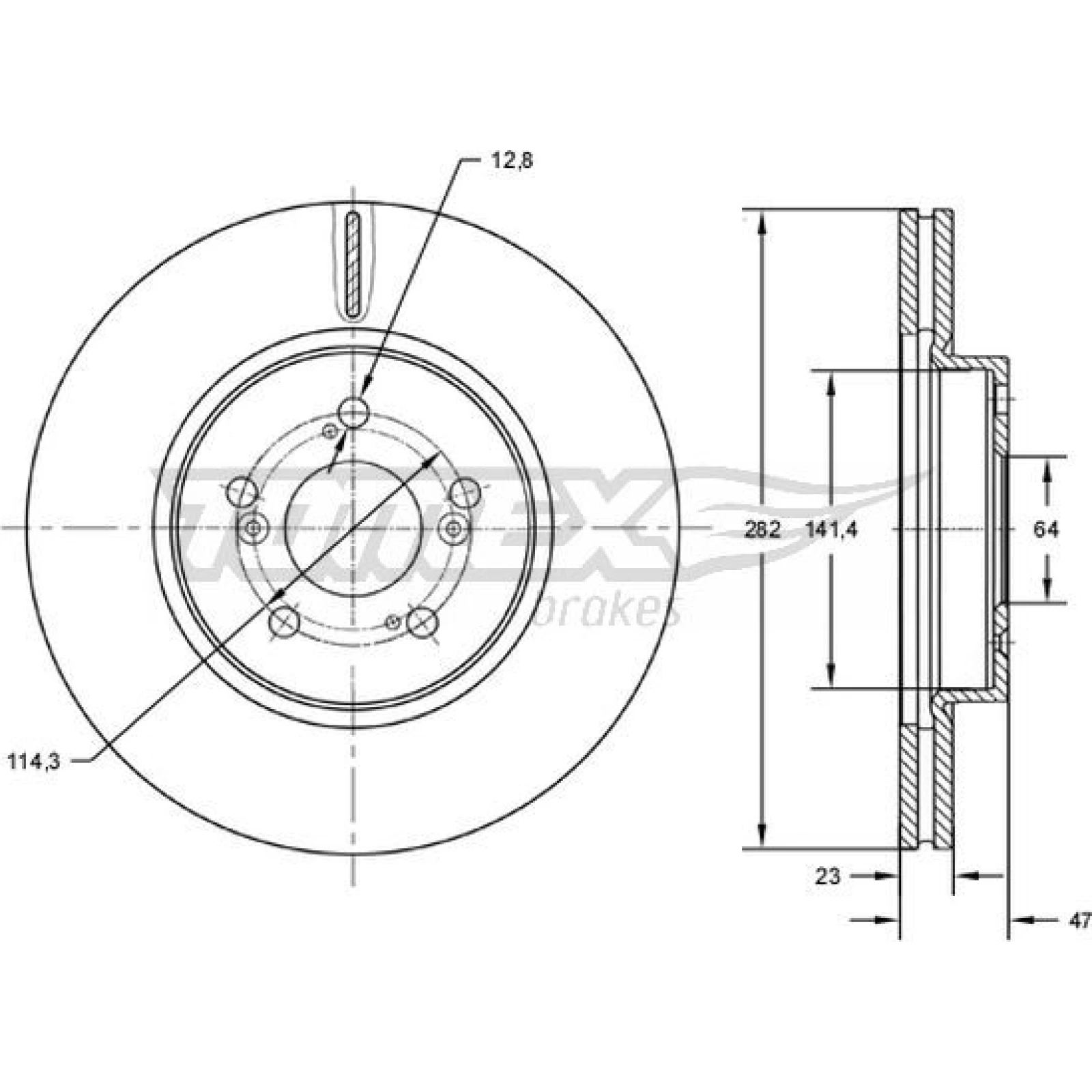 TOMEX brakes Bremsscheibe TX 72-71