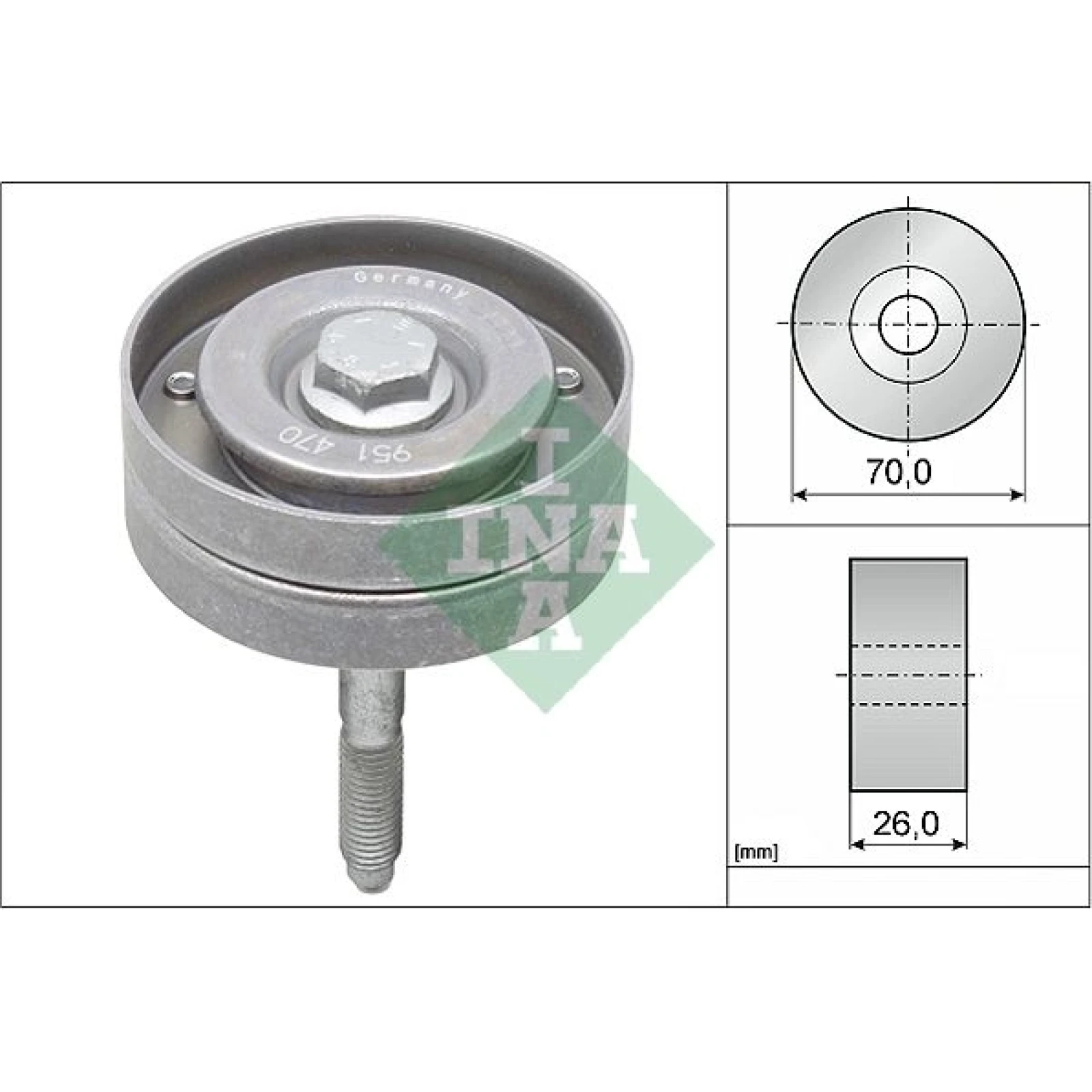 Umlenk-/Führungsrolle, Keilrippenriemen 532 0596 10
