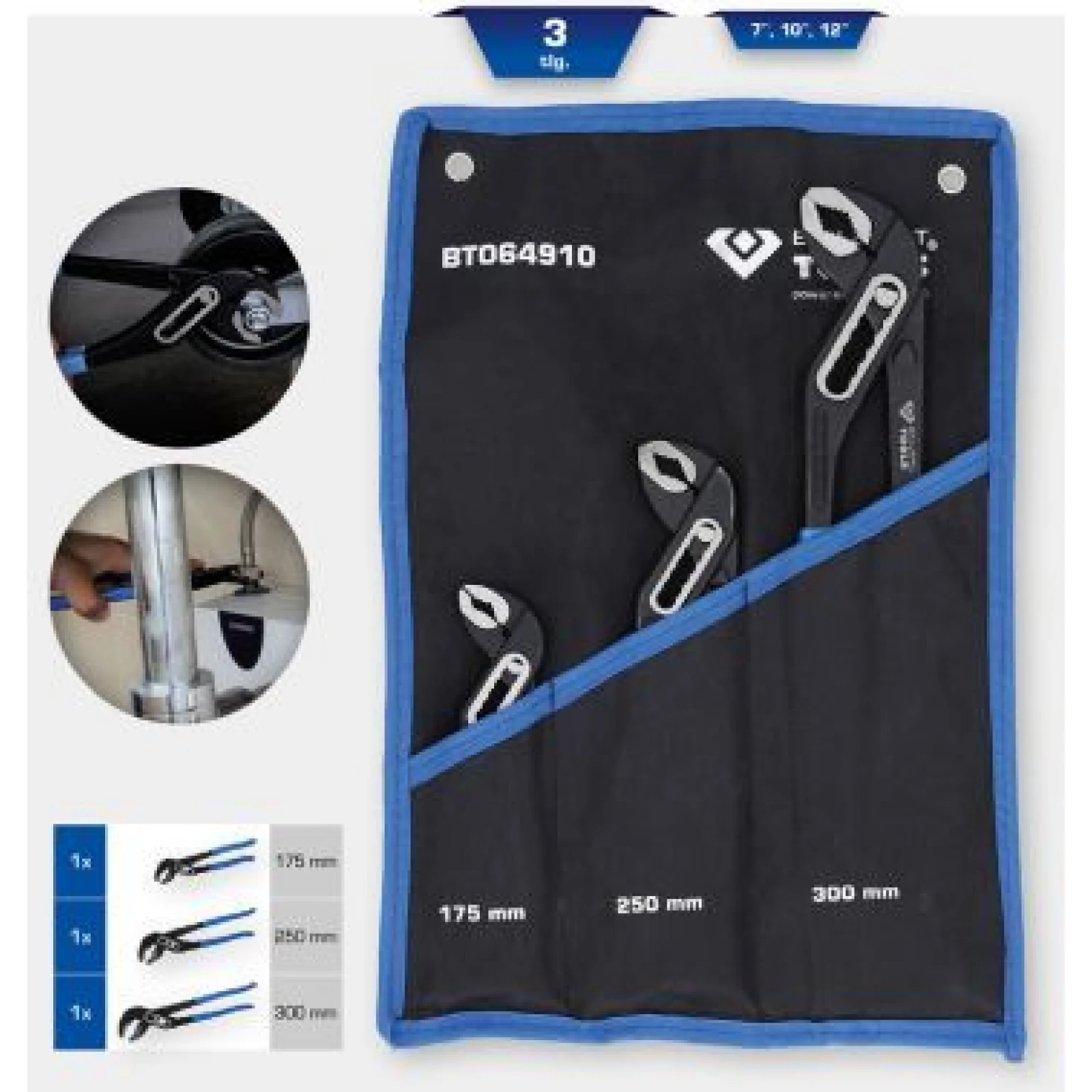 KS TOOLS Set, Rohr-/Wasserpumpenzange BT064910