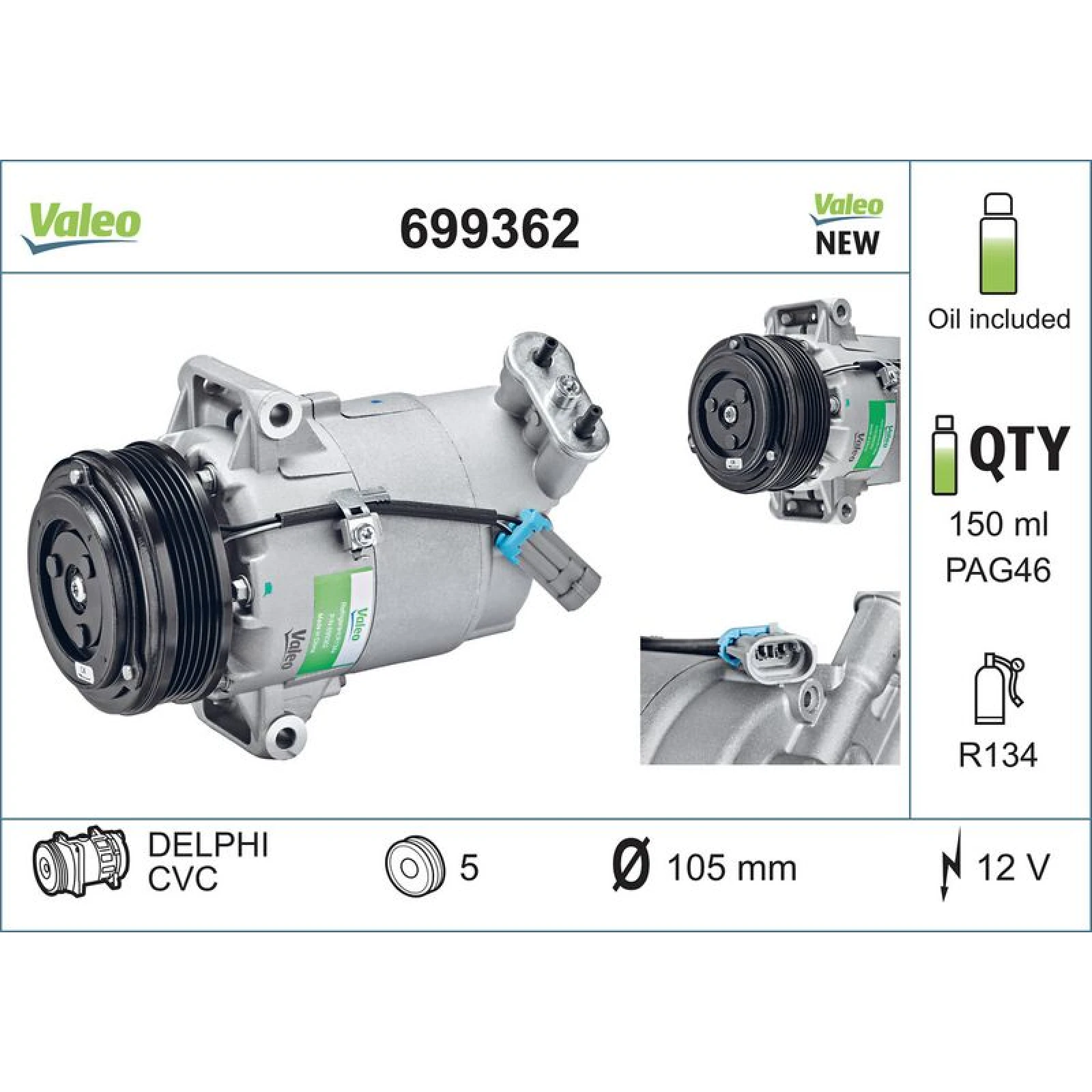 Kompressor, Klimaanlage 699362