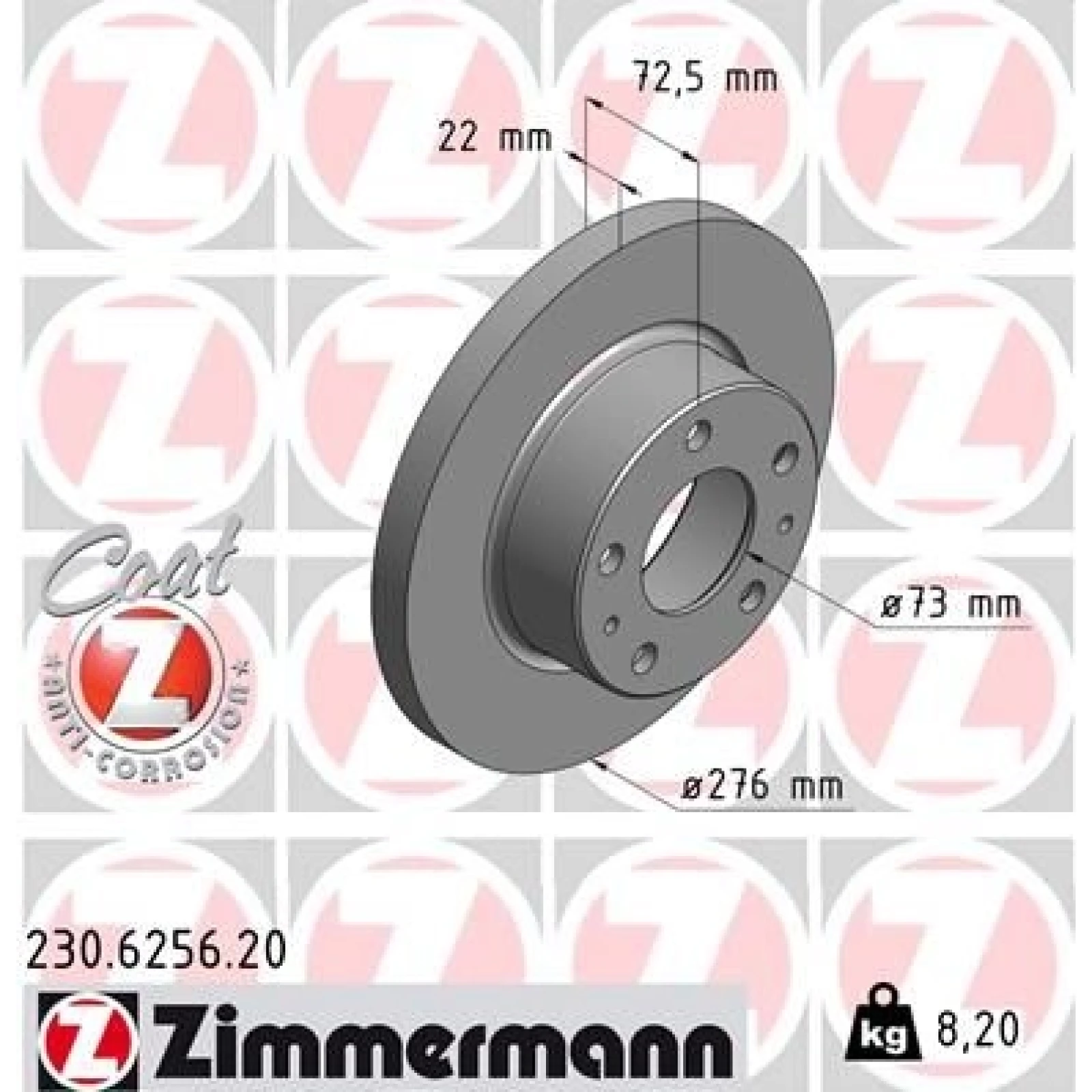 ZIMMERMANN Bremsscheibe 230.6256.20