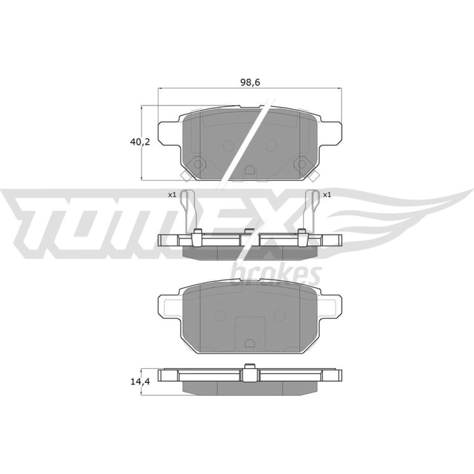 TOMEX brakes Bremsbelagsatz, Scheibenbremse TX 18-14
