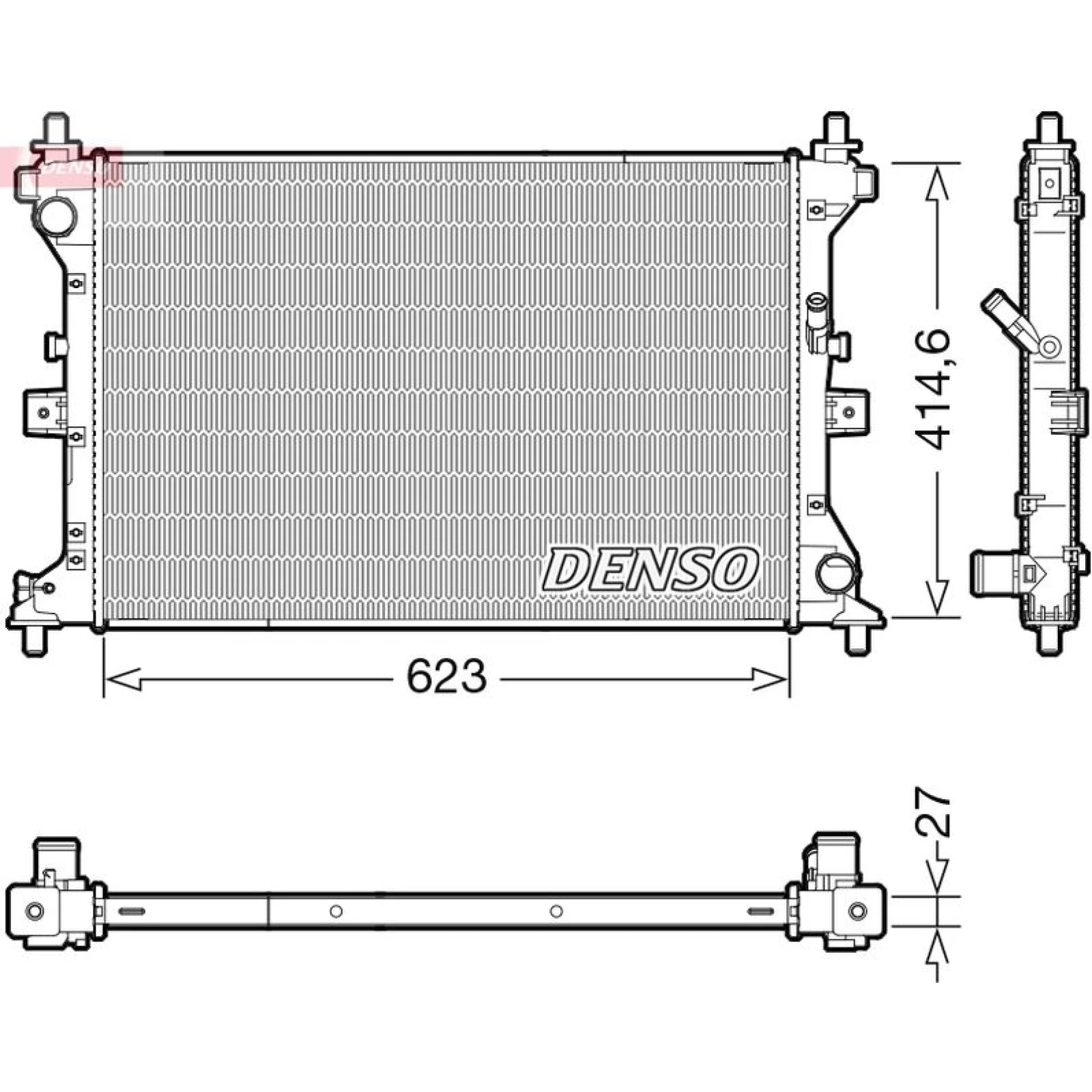 DENSO Kühler, Motorkühlung DRM47039