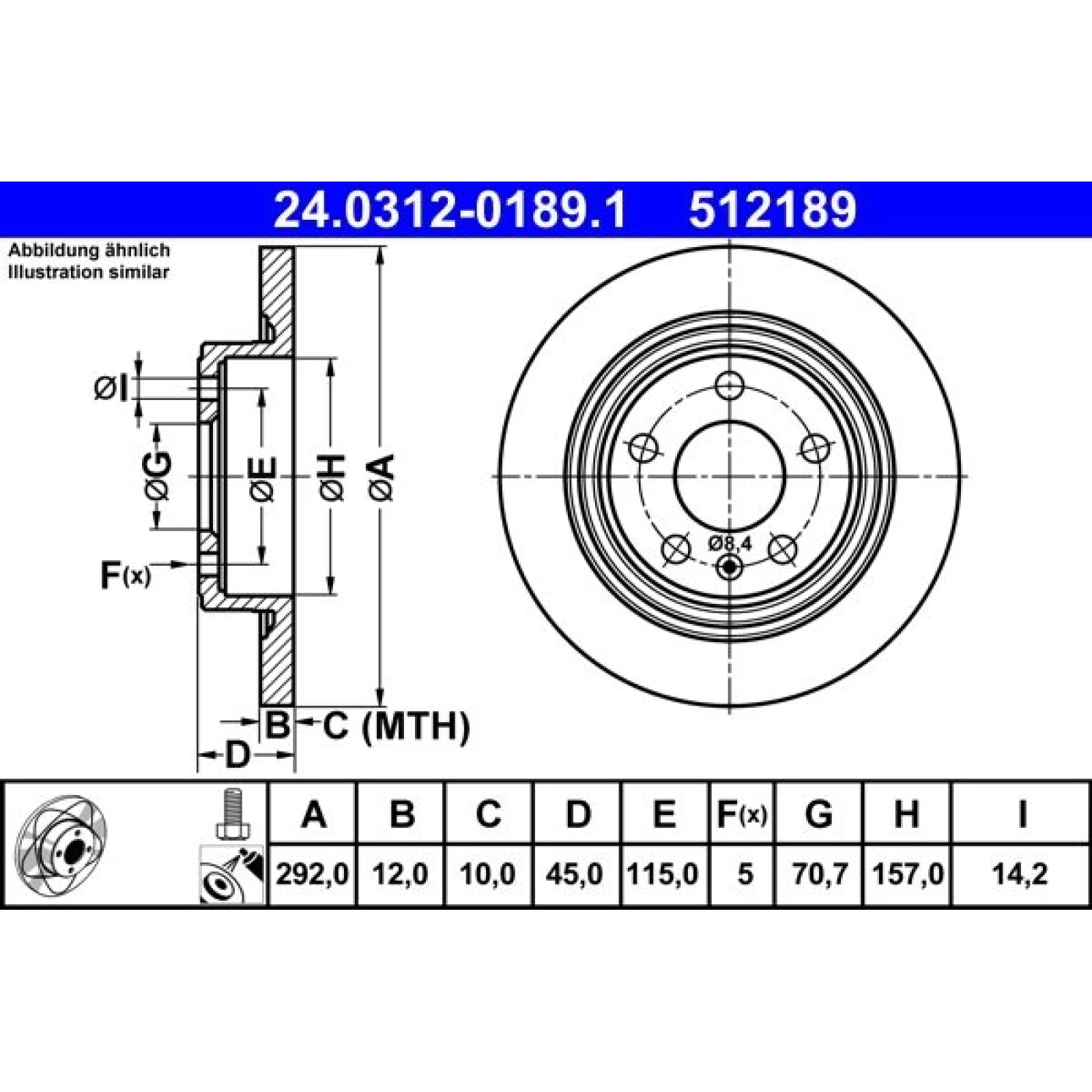 Bremsscheibe Opel T. Astra/Cascada/Zafira 10- Power Disc 24.0312-0189.1