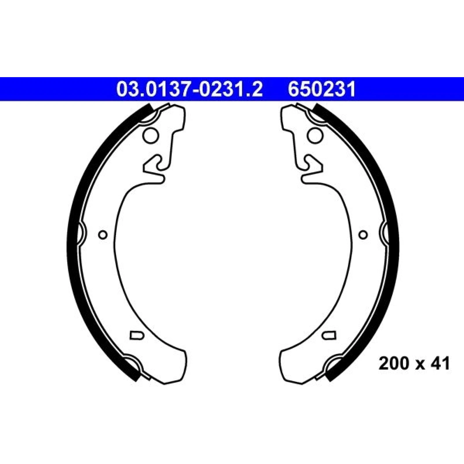 ATE Bremsbackensatz 03.0137-0231.2