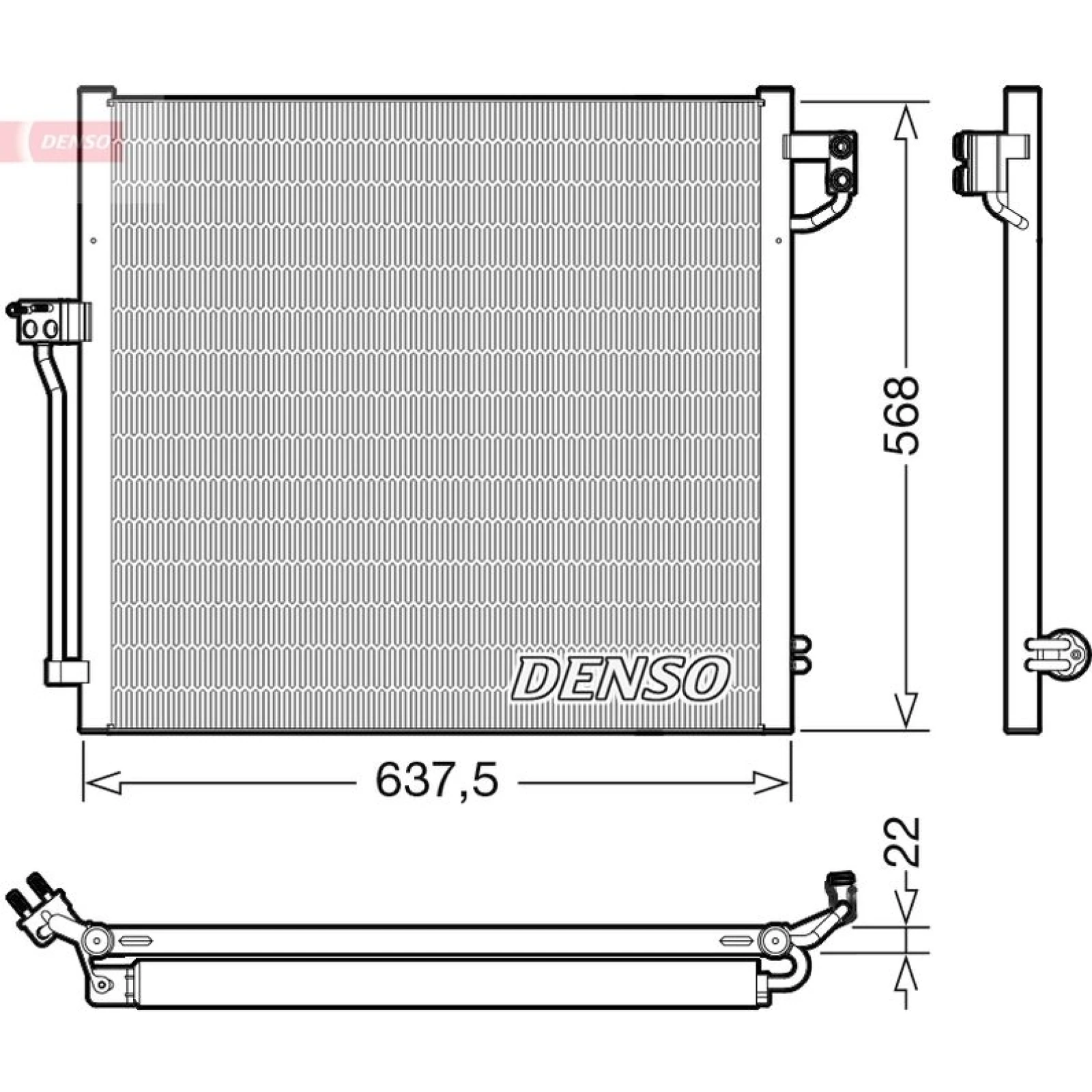 DENSO Kondensator, Klimaanlage DCN17058