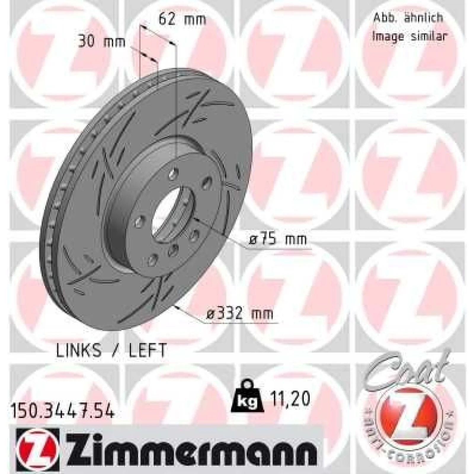 ZIMMERMANN Bremsscheibe 150.3447.54