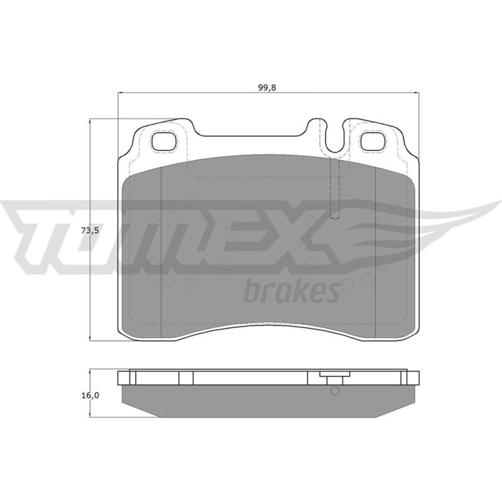 TOMEX brakes Bremsbelagsatz, Scheibenbremse TX 12-711