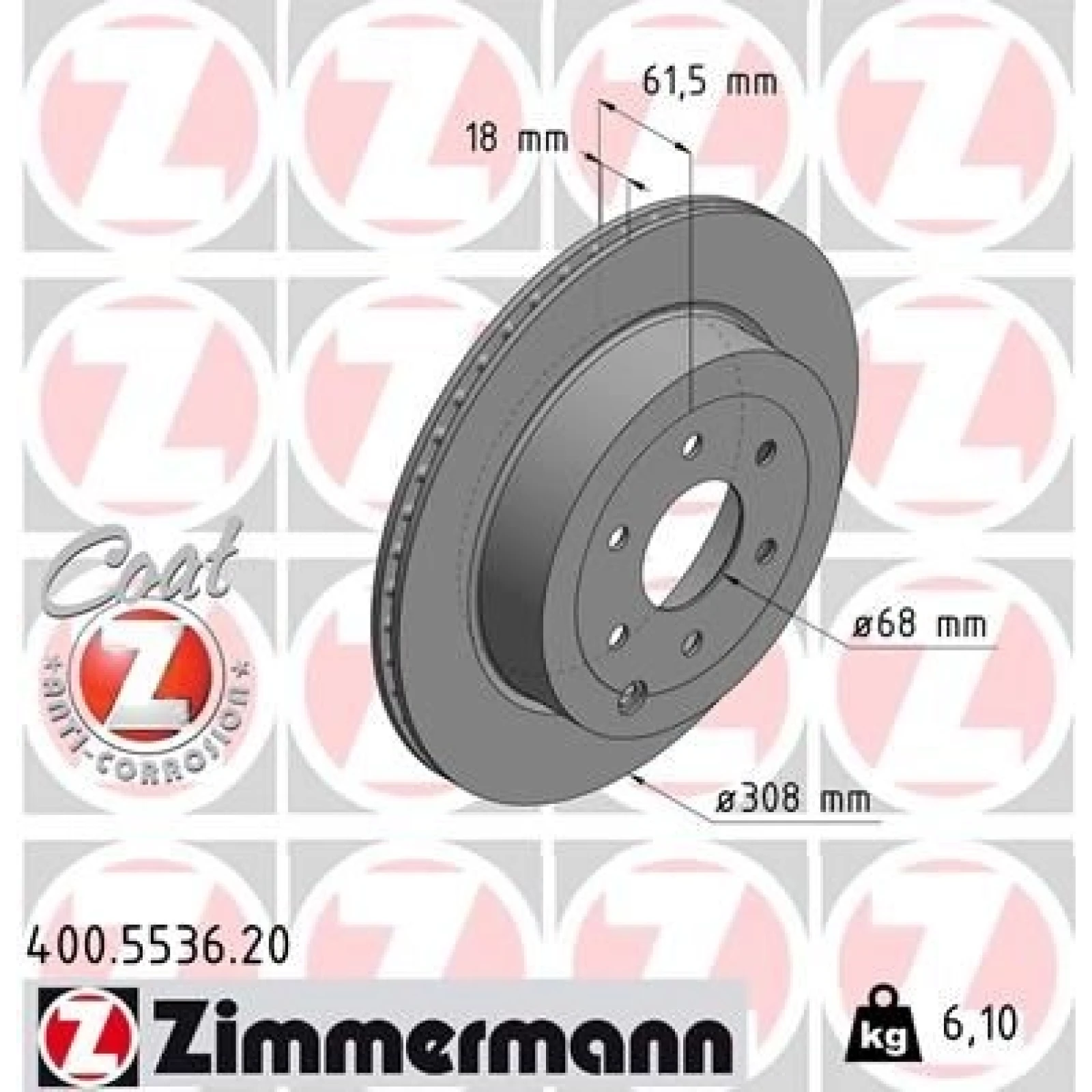 ZIMMERMANN Bremsscheibe 400.5536.20