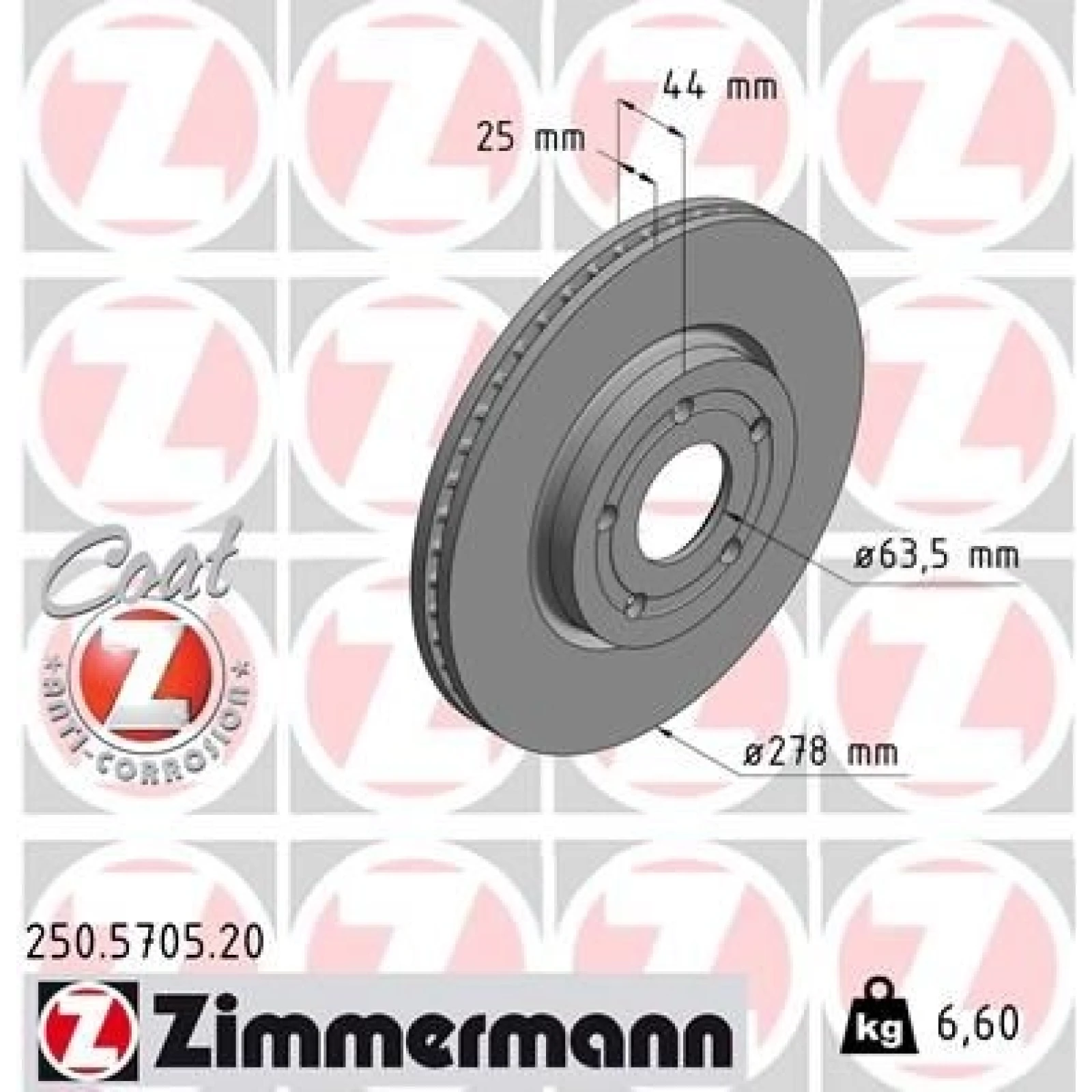 Bremsscheibe VA 250.5705.20