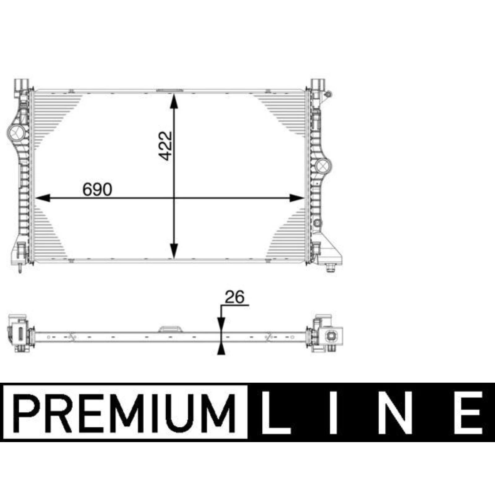 MAHLE Ladeluftkühler CI 222 000P
