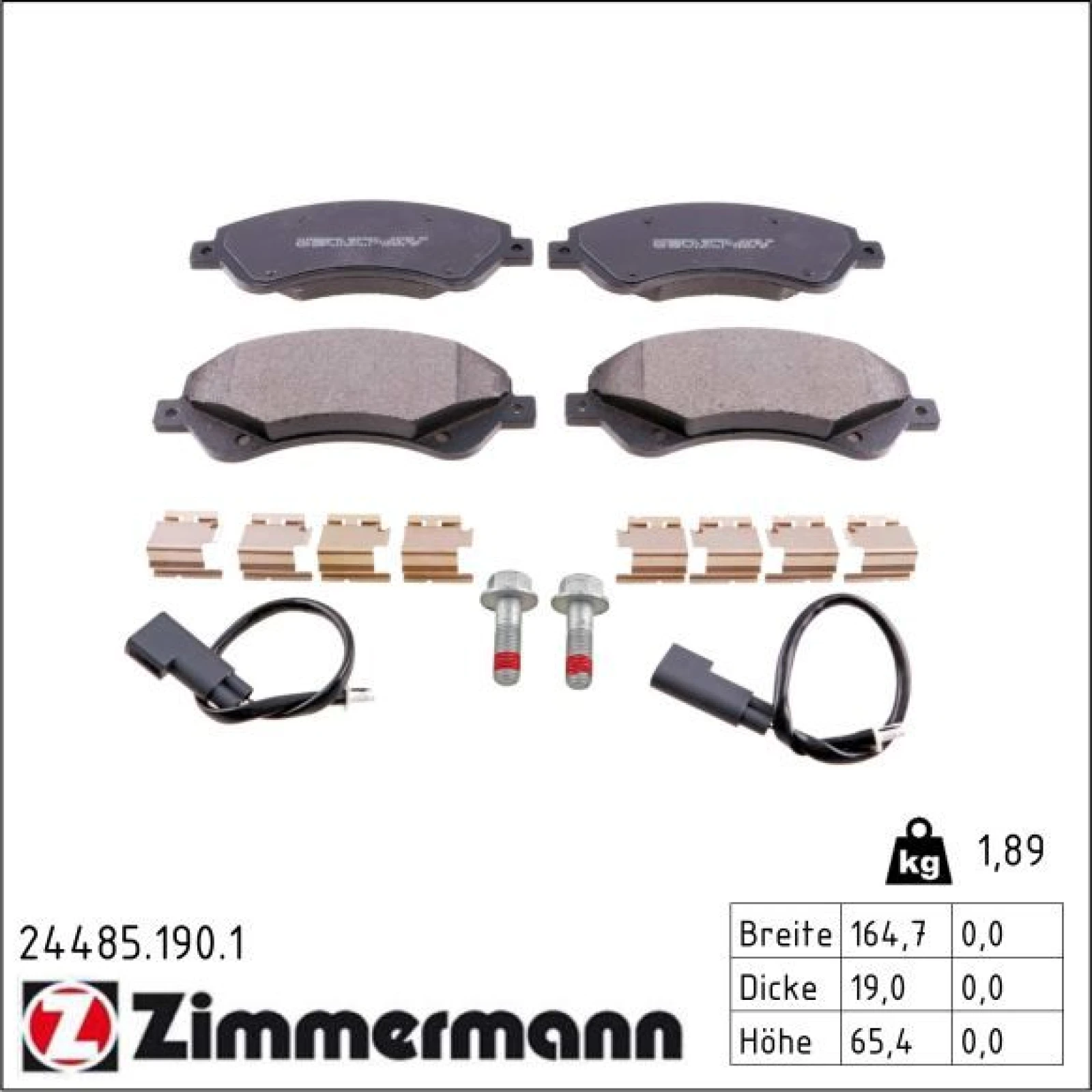 ZIMMERMANN Bremsbeläge 24485.190.1