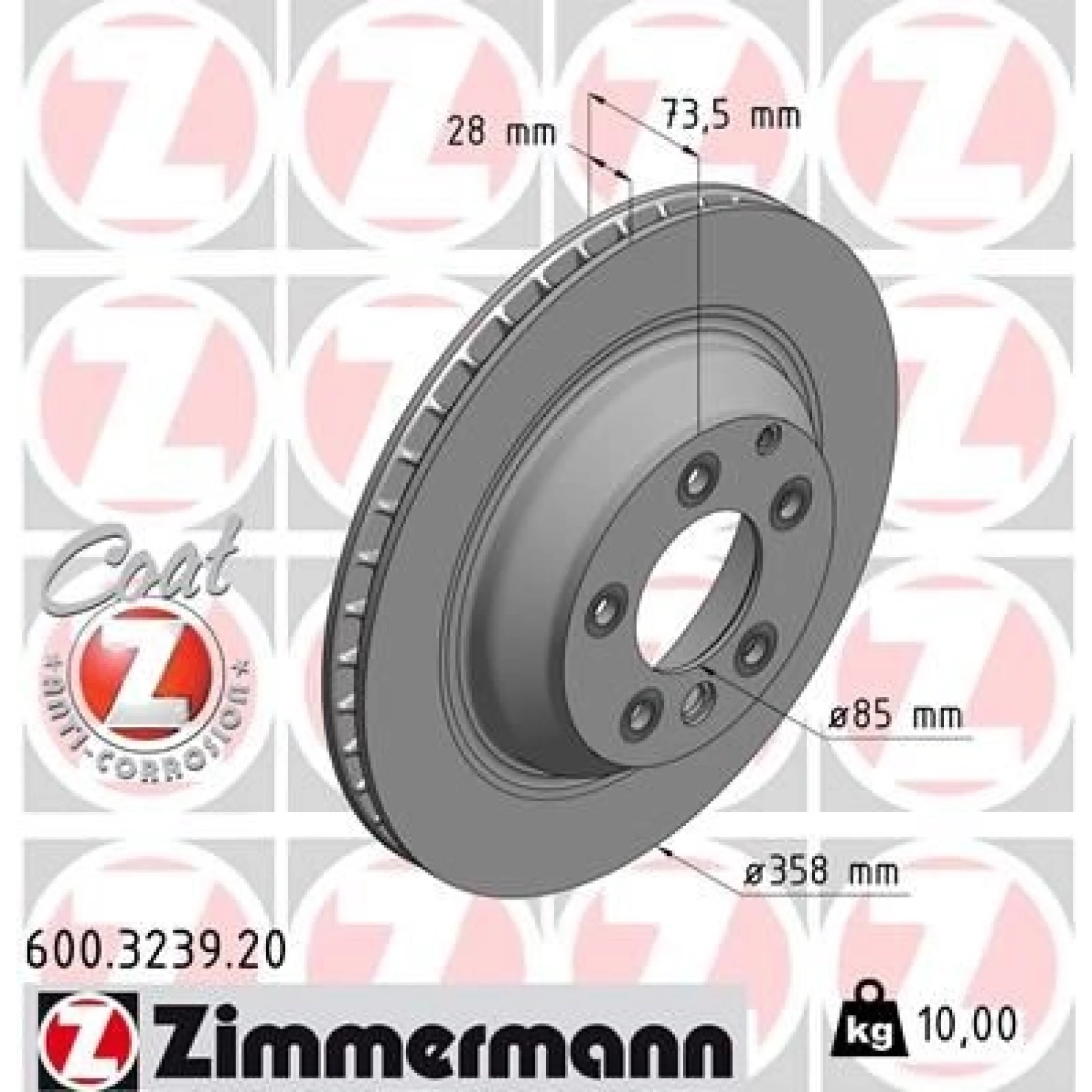 ZIMMERMANN Bremsscheibe 600.3239.20