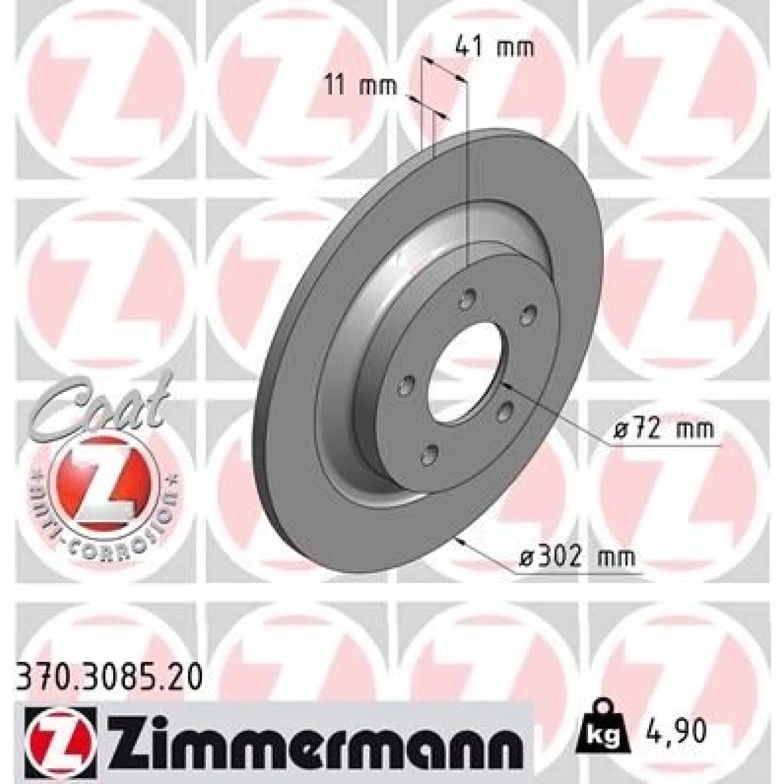 ZIMMERMANN Bremsscheibe 370.3085.20