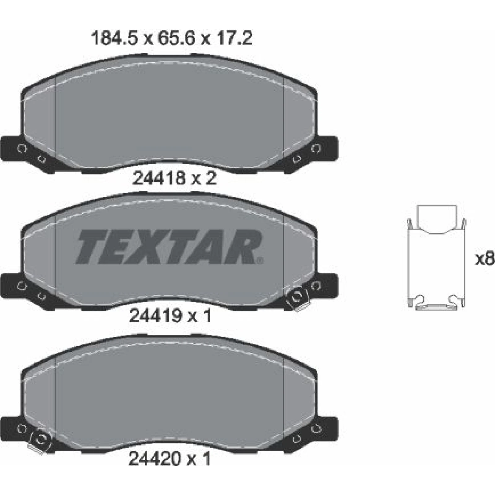 Bremsbelagsatz Opel P. Insignia 08- 2,8 V6 4X4 2441801