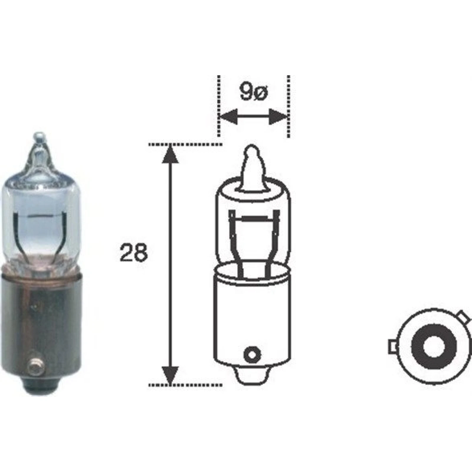 Magneti Marelli Glühlampe 002701100000 - H6W 12V/6W Bax9S (Halogen) 10 Stück