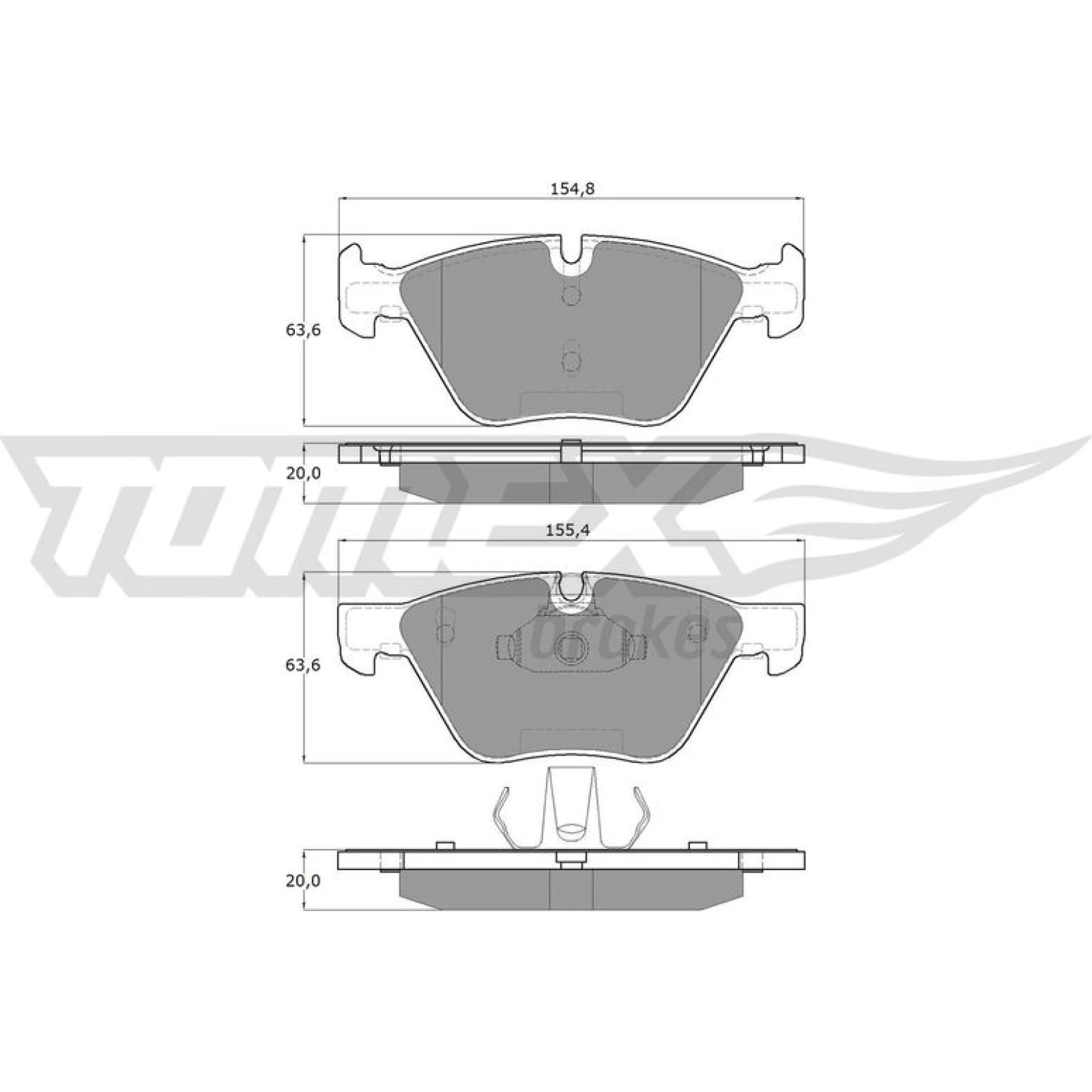 TOMEX brakes Bremsbelagsatz, Scheibenbremse TX 15-09