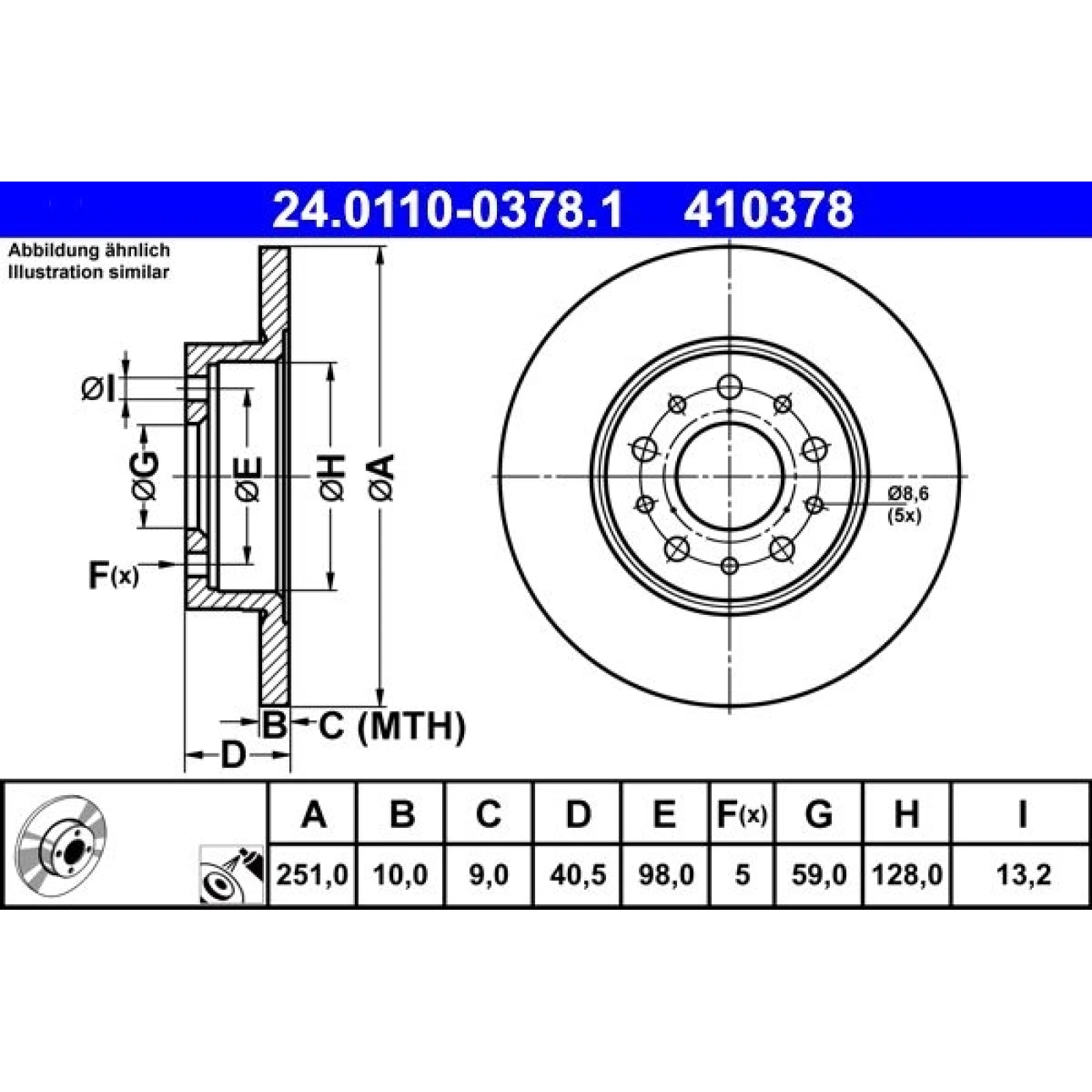 Bremsscheibe 24.0110-0378.1