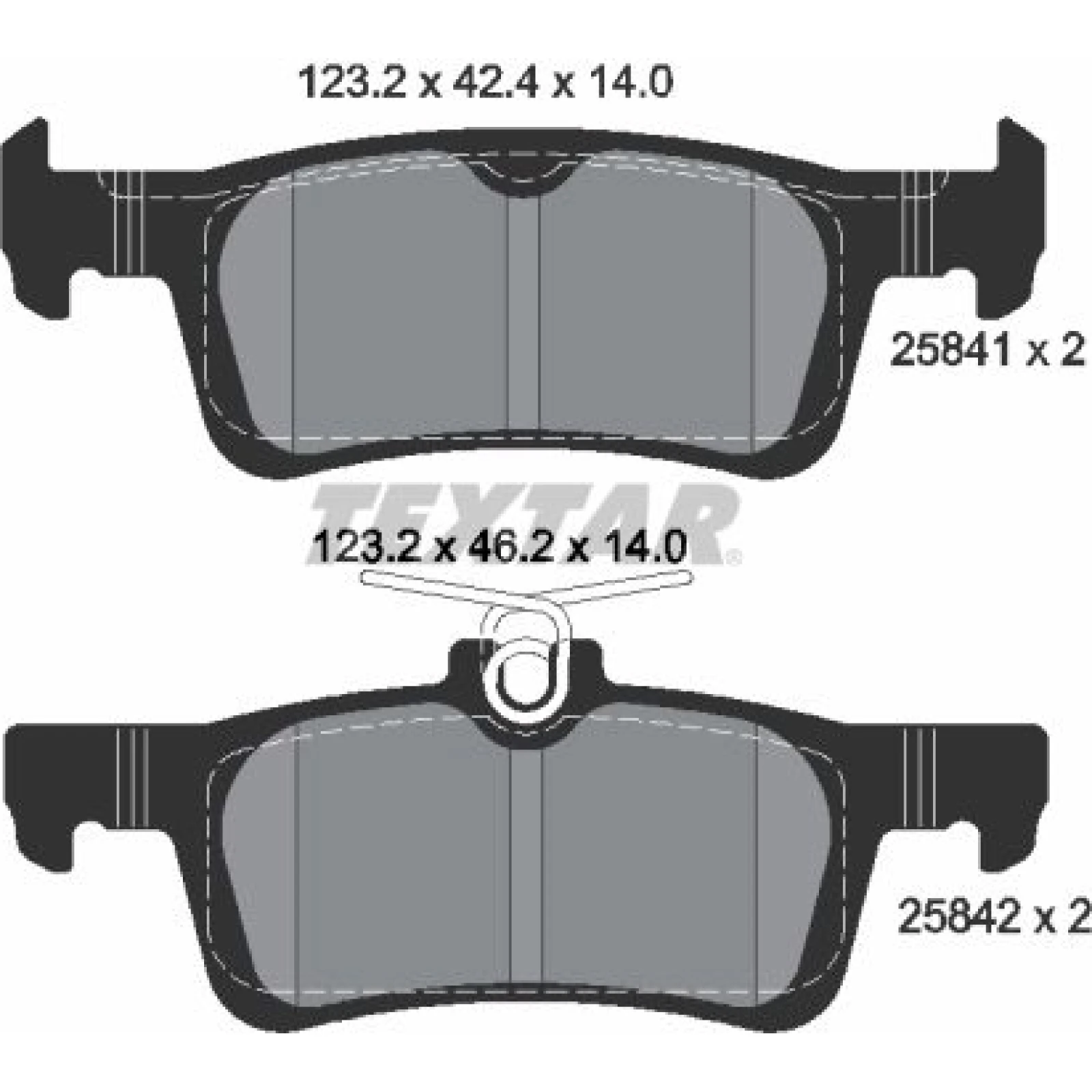 Textar Bremsbelagsatz 2584104