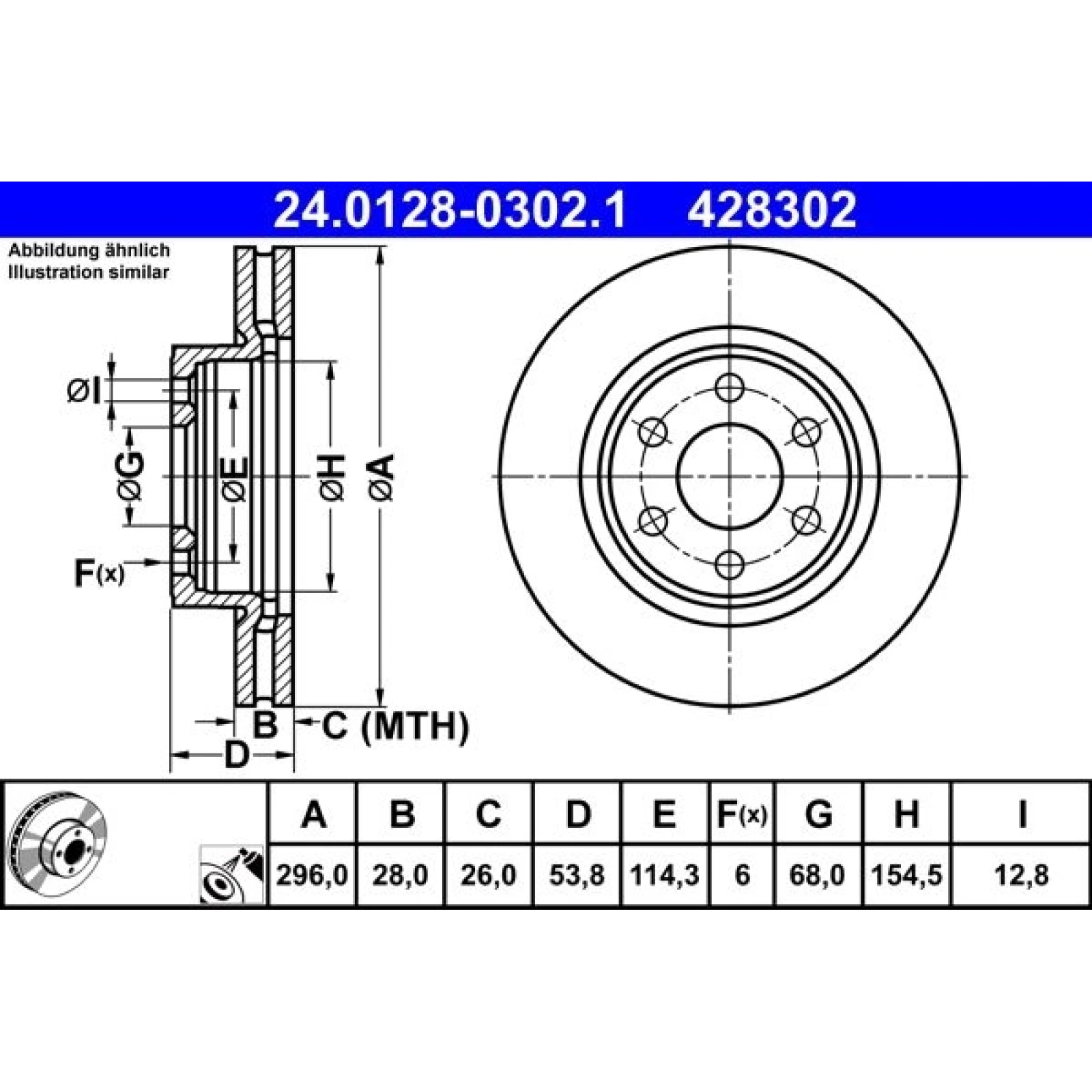 Bremsscheibe 24.0128-0302.1