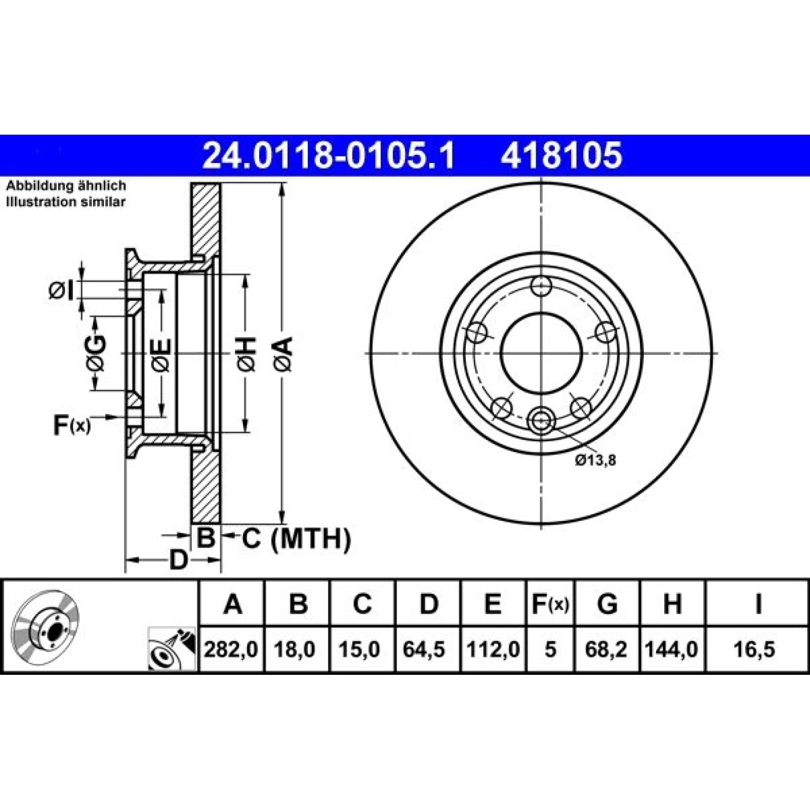 Bremsscheibe 24.0118-0105.1