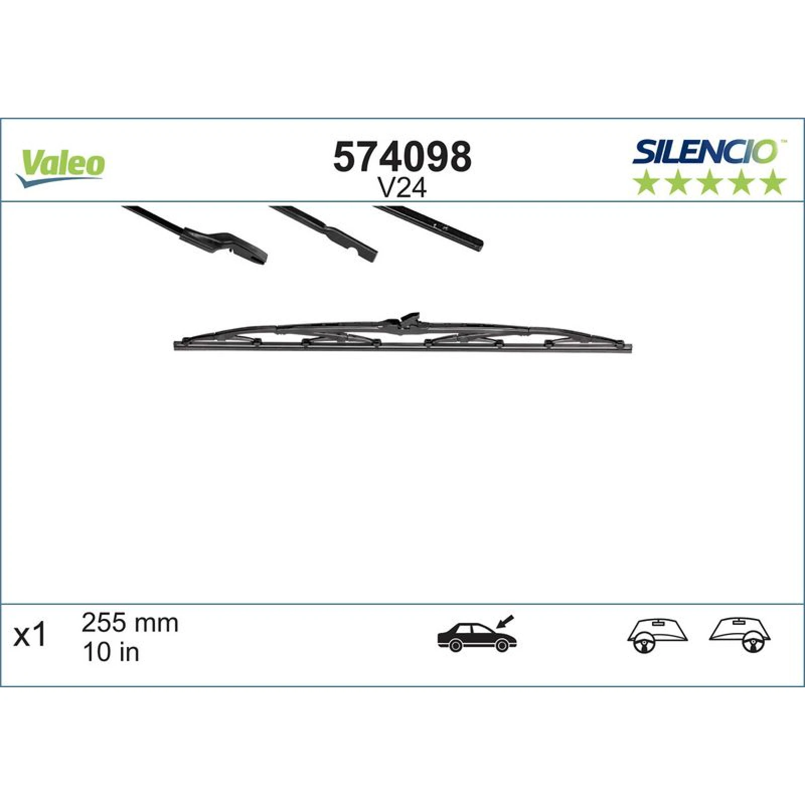Valeo Scheibenwischer 574098 - Silencio Standard (x1)